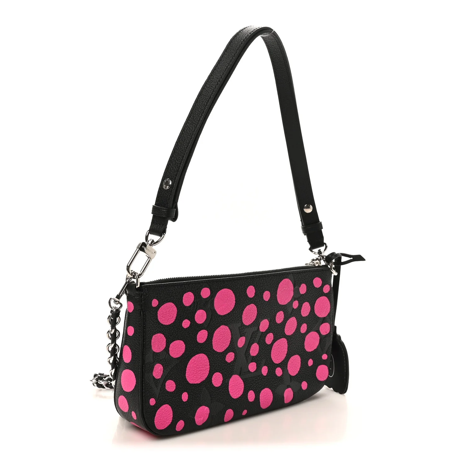 LV X YK Empreinte Multi Pochette Accessories Black Fuchsia - Image 3