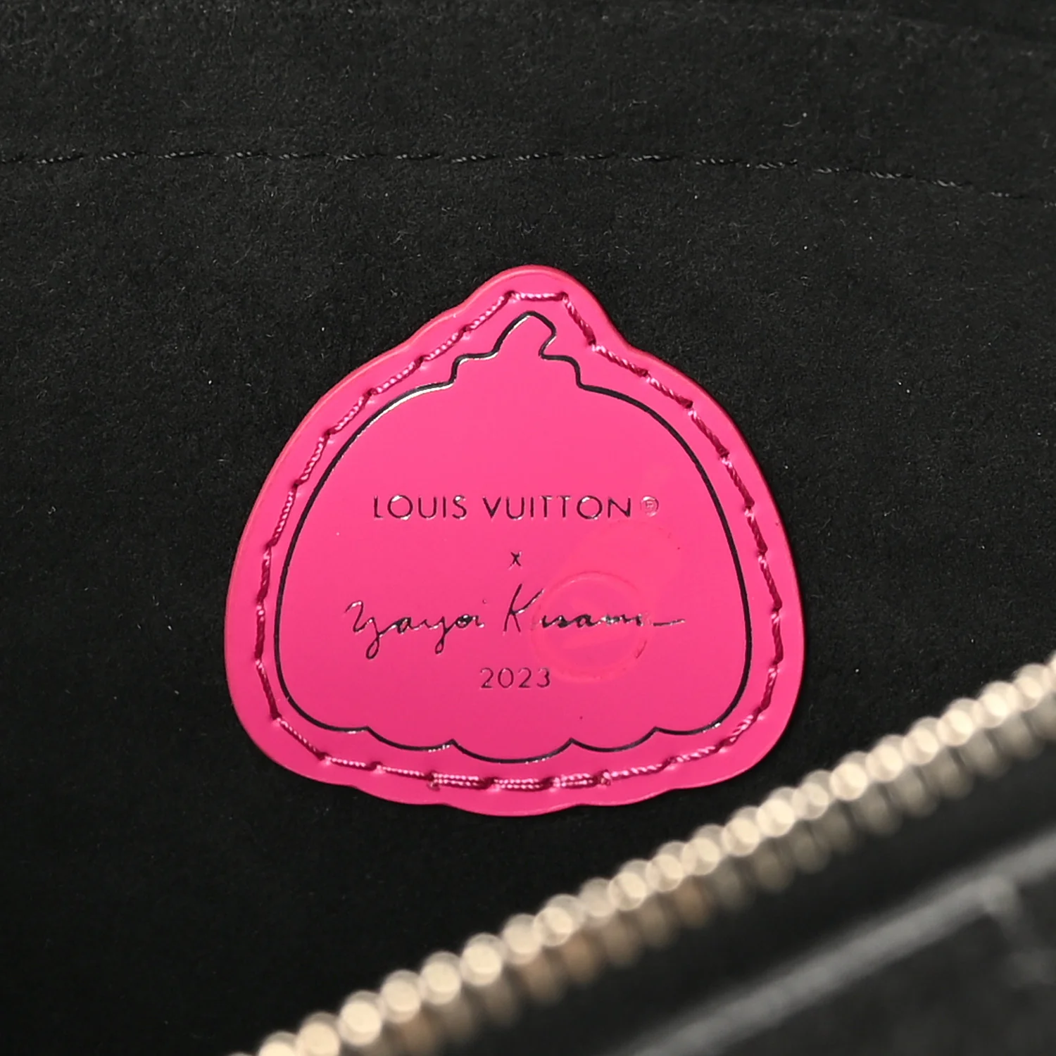 LV X YK Empreinte Multi Pochette Accessories Black Fuchsia - Image 7