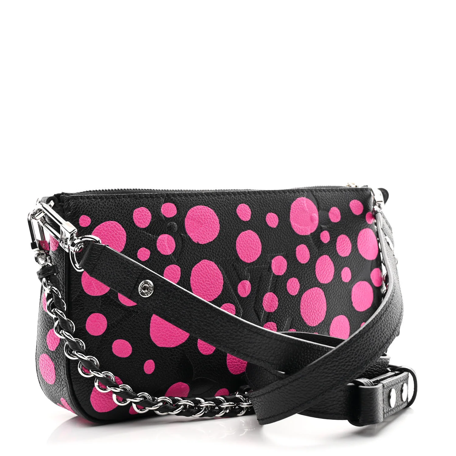 LV X YK Empreinte Multi Pochette Accessories Black Fuchsia - Image 3