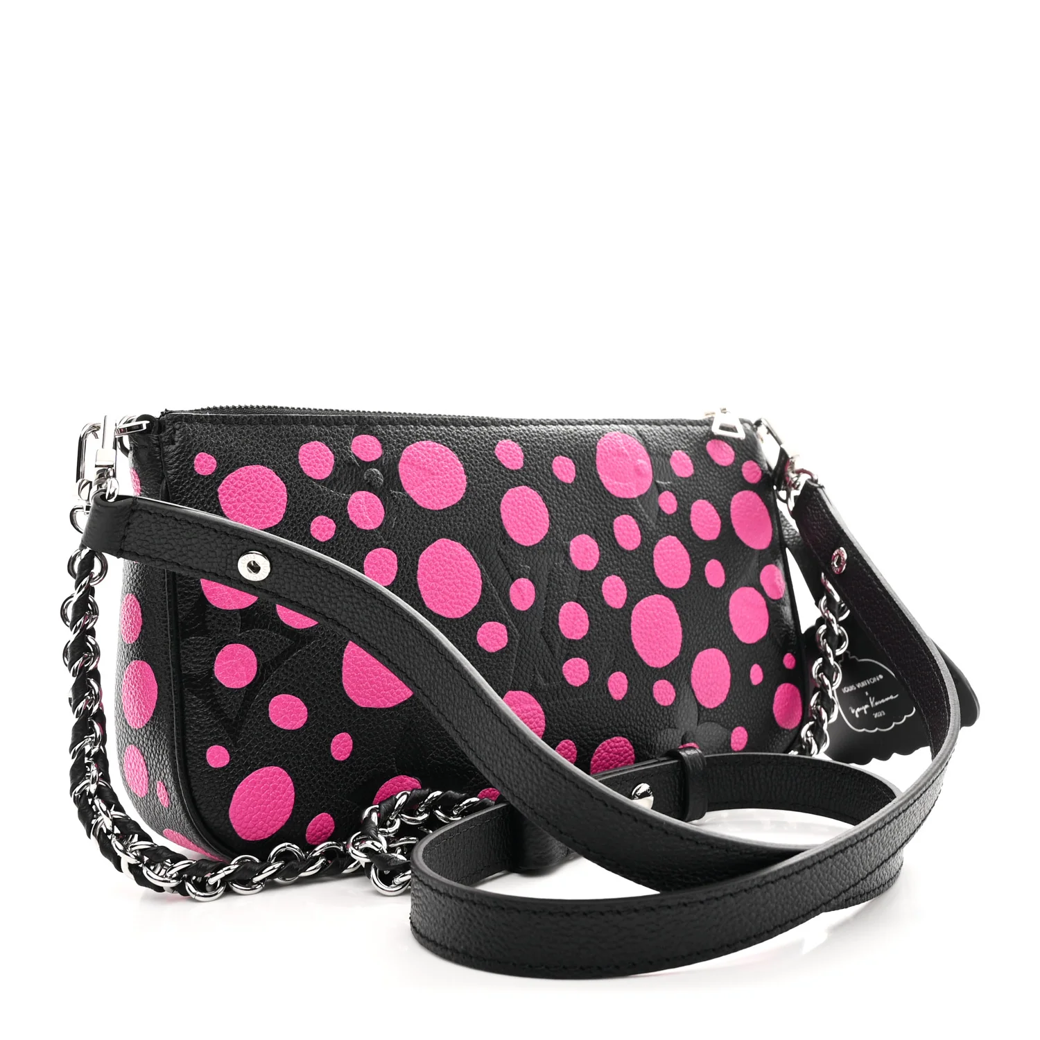 LV X YK Empreinte Multi Pochette Accessories Black Fuchsia - Image 2