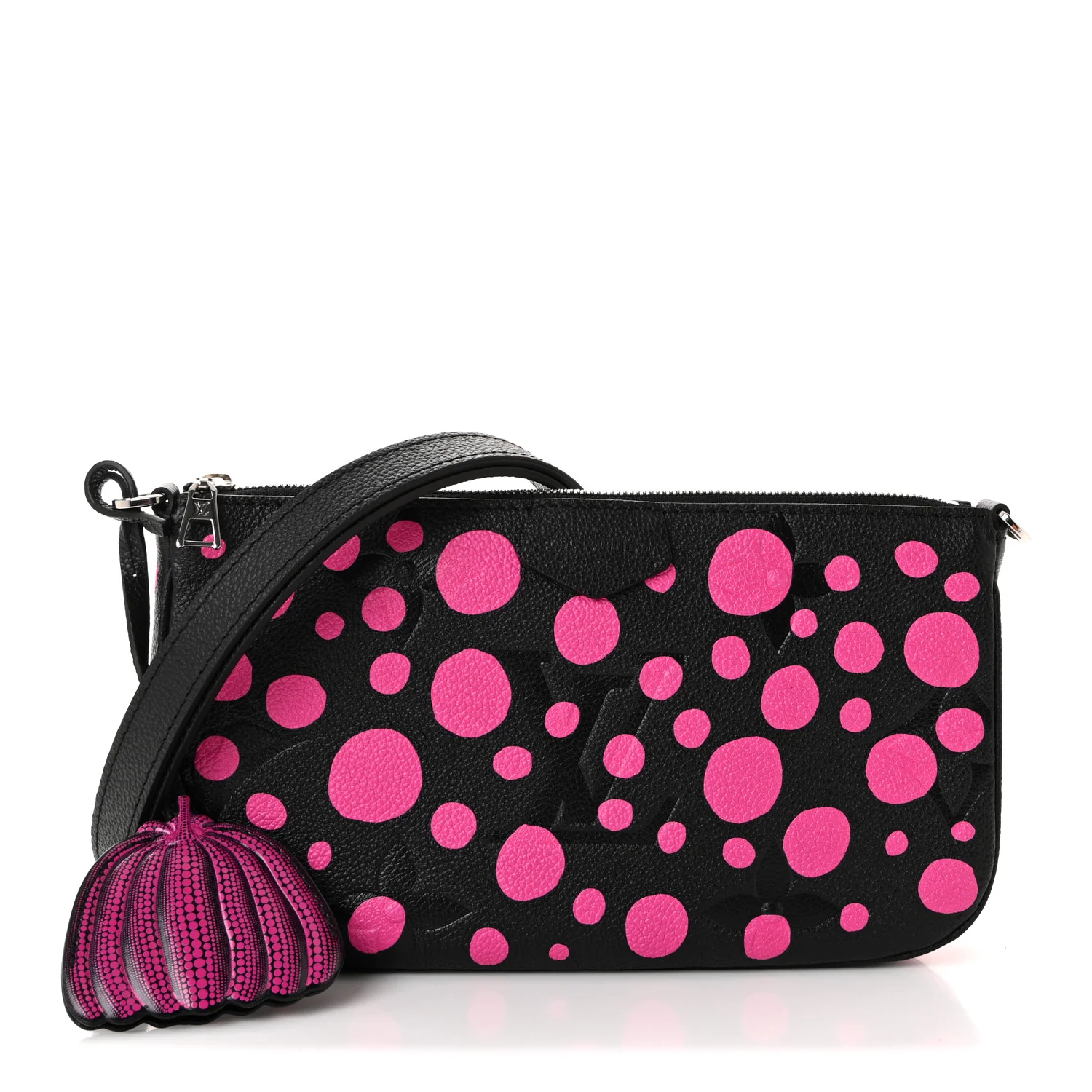 LV X YK Empreinte Multi Pochette Accessories Large Pochette Black Fuchsia