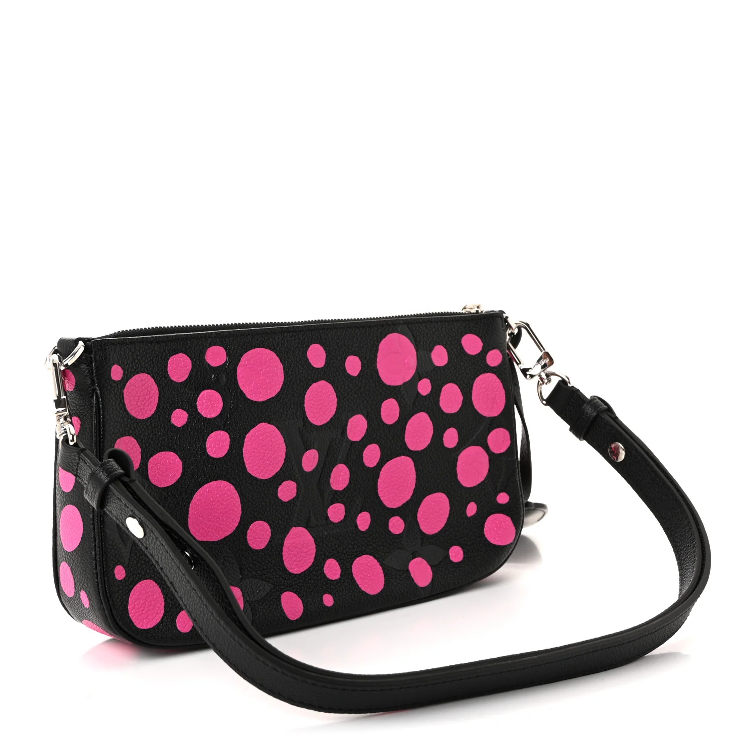 LV X YK Empreinte Multi Pochette Accessories Large Pochette Black Fuchsia - Image 3