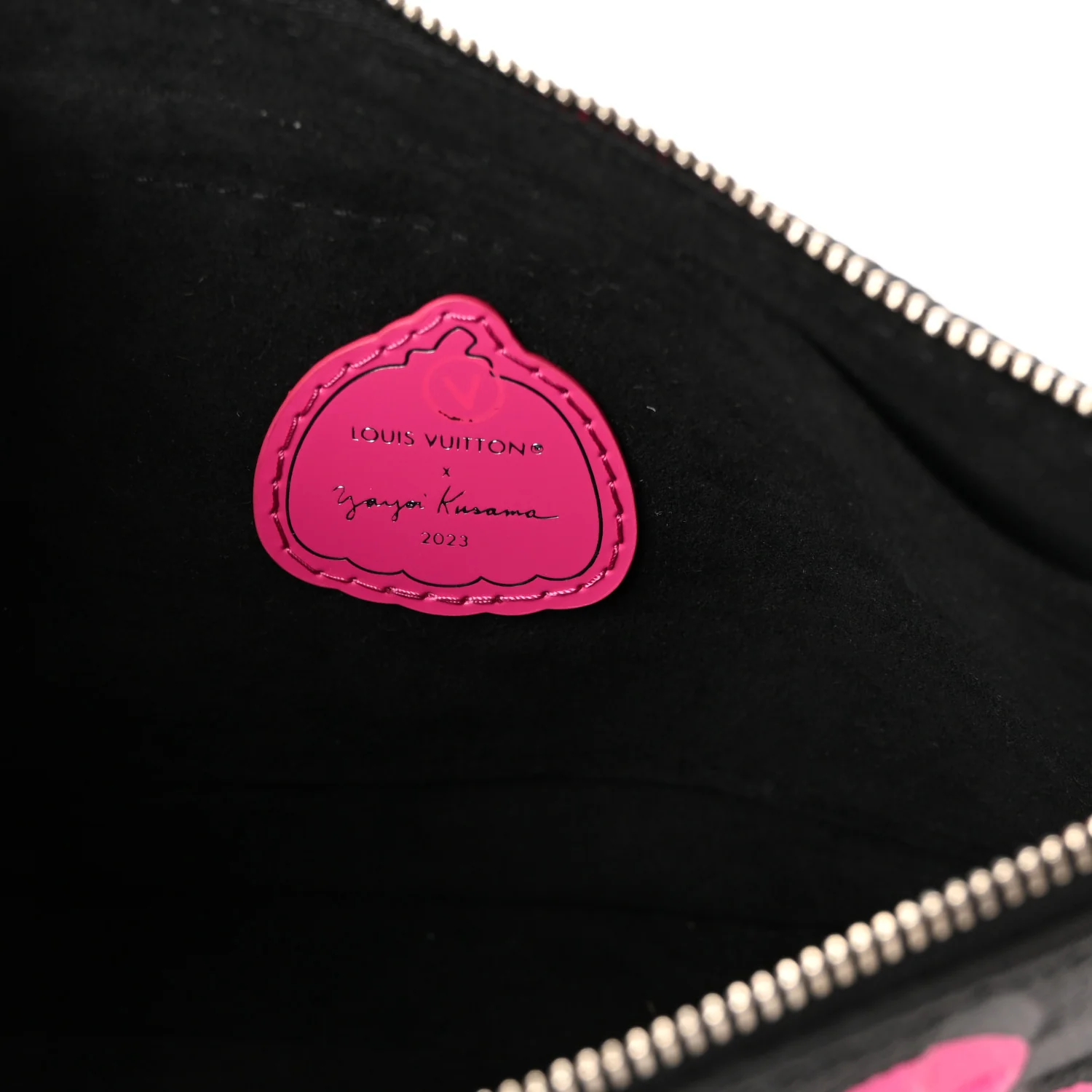 LV X YK Empreinte Multi Pochette Accessories Large Pochette Black Fuchsia - Image 5
