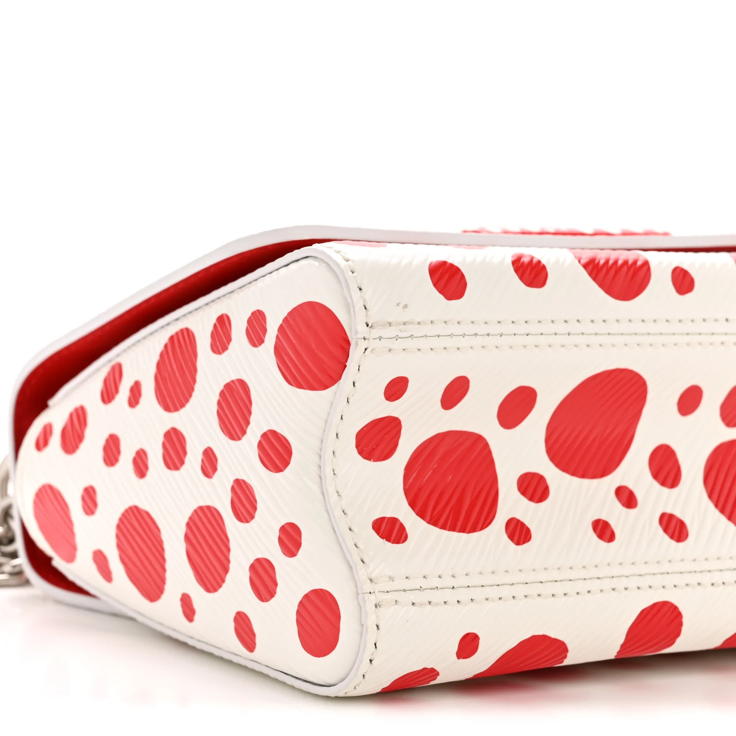 LV X YK Epi Infinity Dots Twist Shoulder Bag PM White Red - Image 10