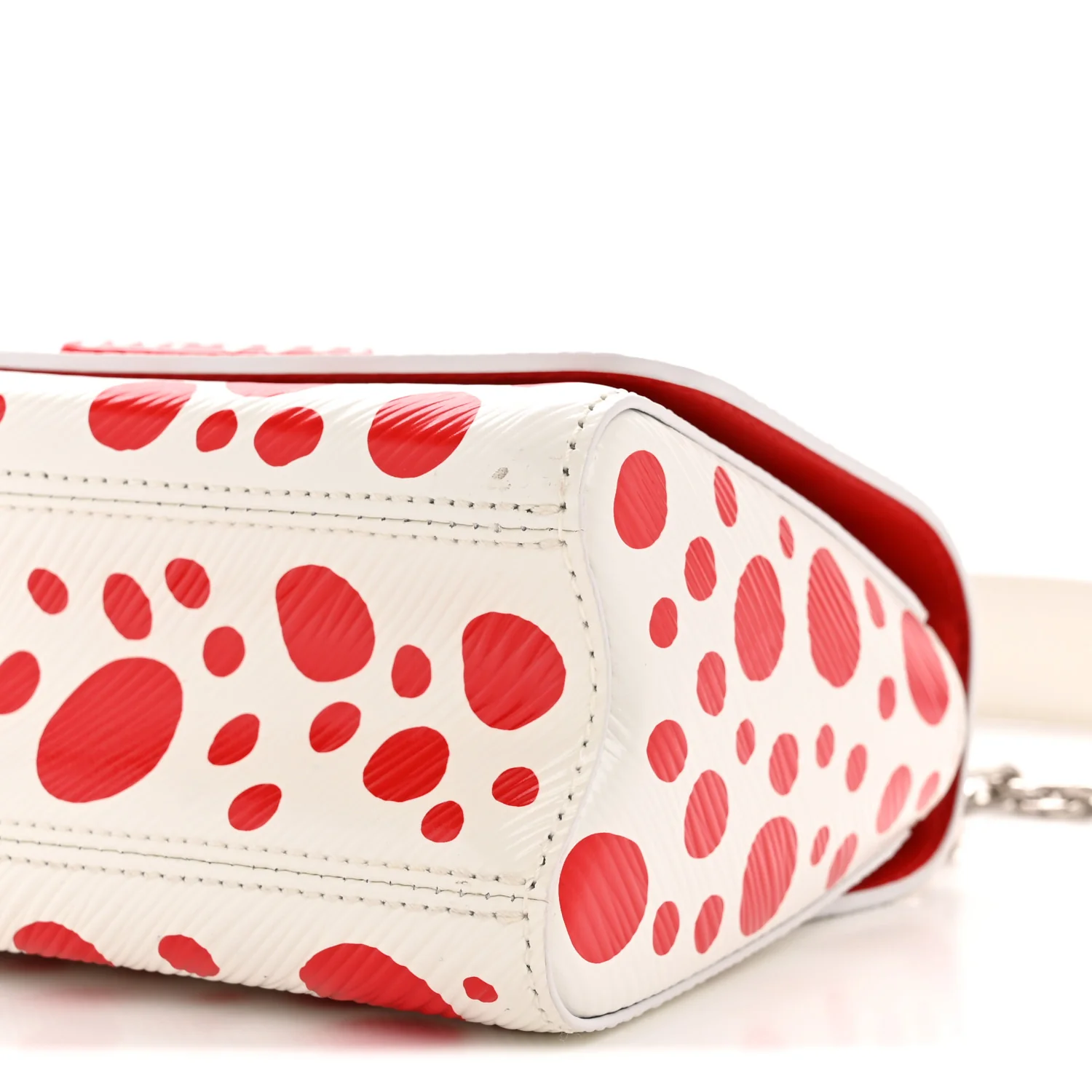 LV X YK Epi Infinity Dots Twist Shoulder Bag PM White Red - Image 11