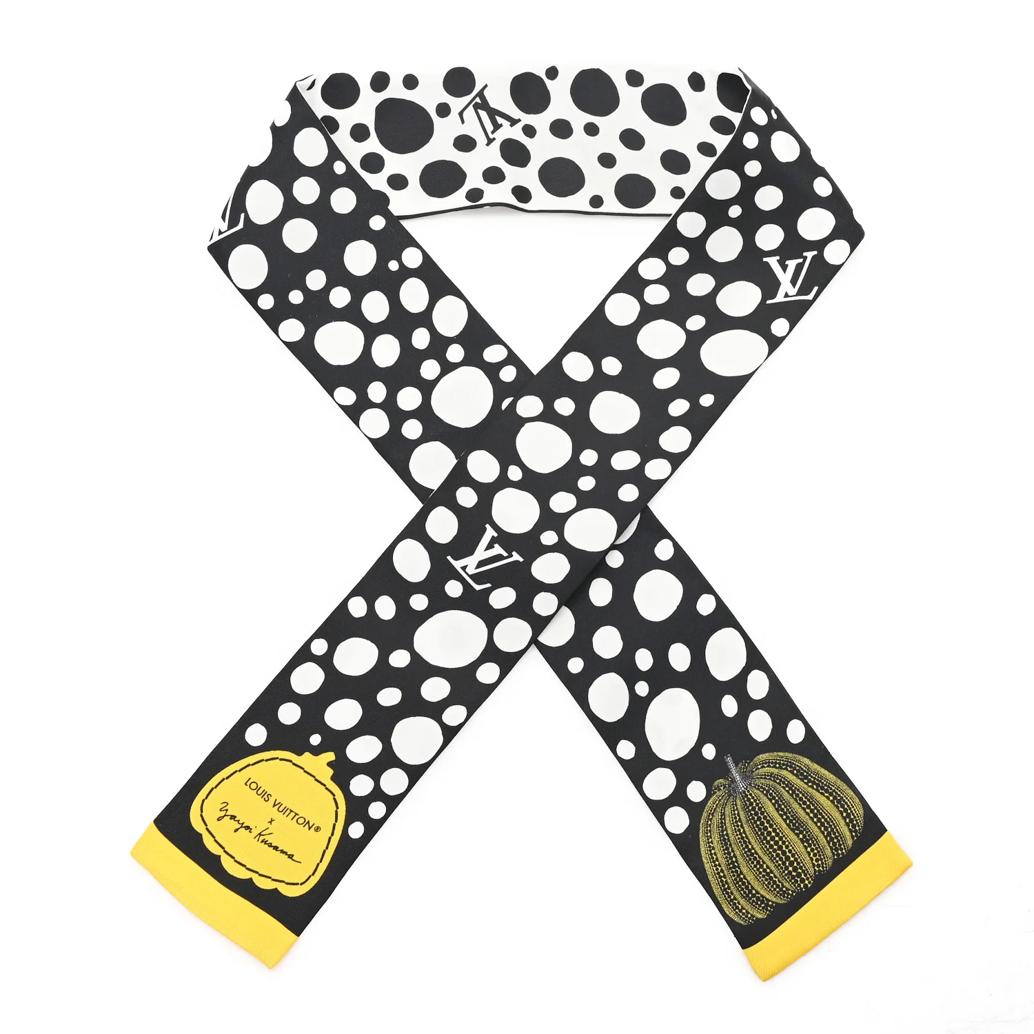 LV x YK Infinity Dots Bandeau Black Yellow White