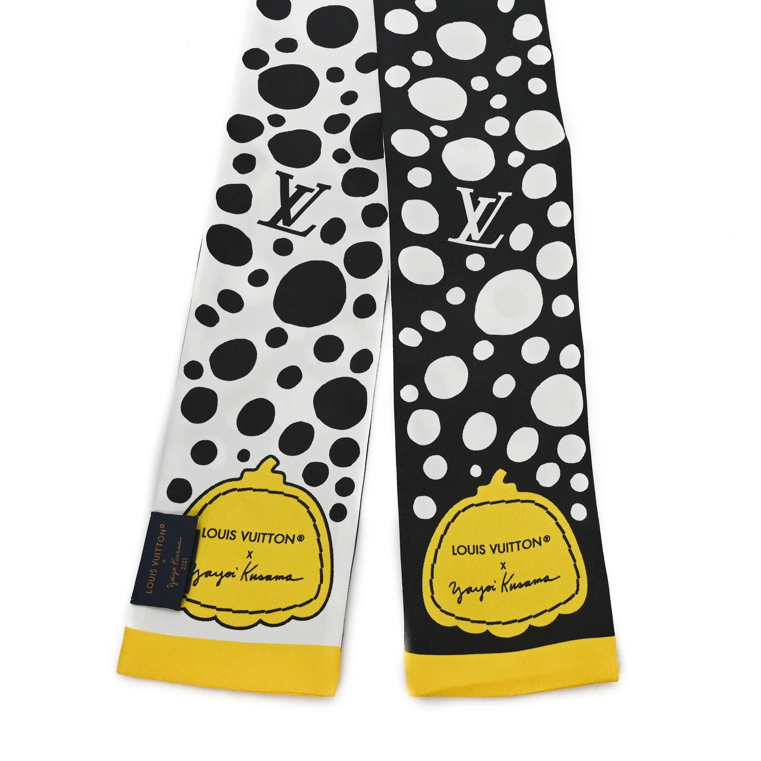 LV x YK Infinity Dots Bandeau Black Yellow White - Image 2