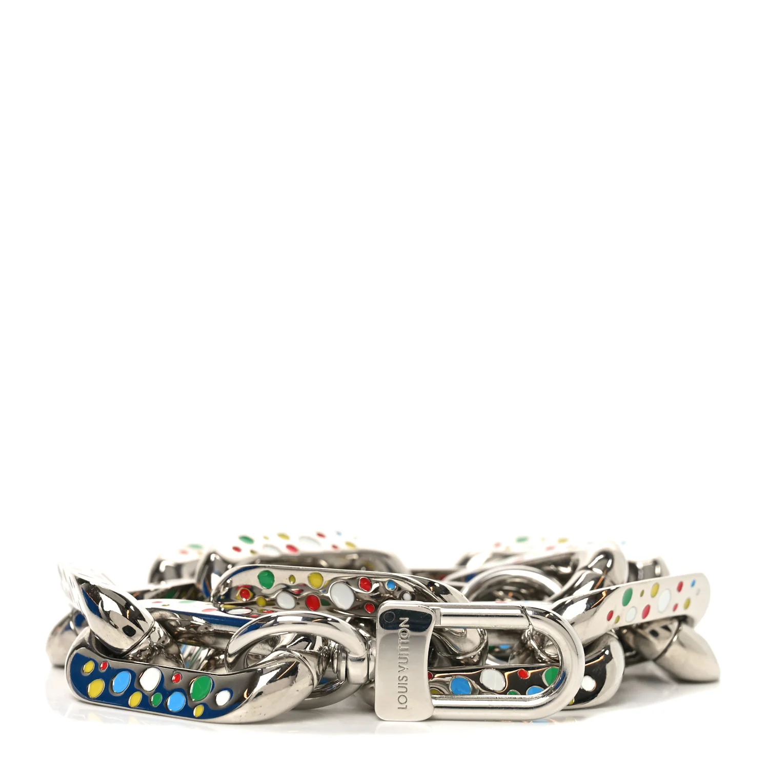 LV x YK Metal Coussin PM Chain Strap Silver