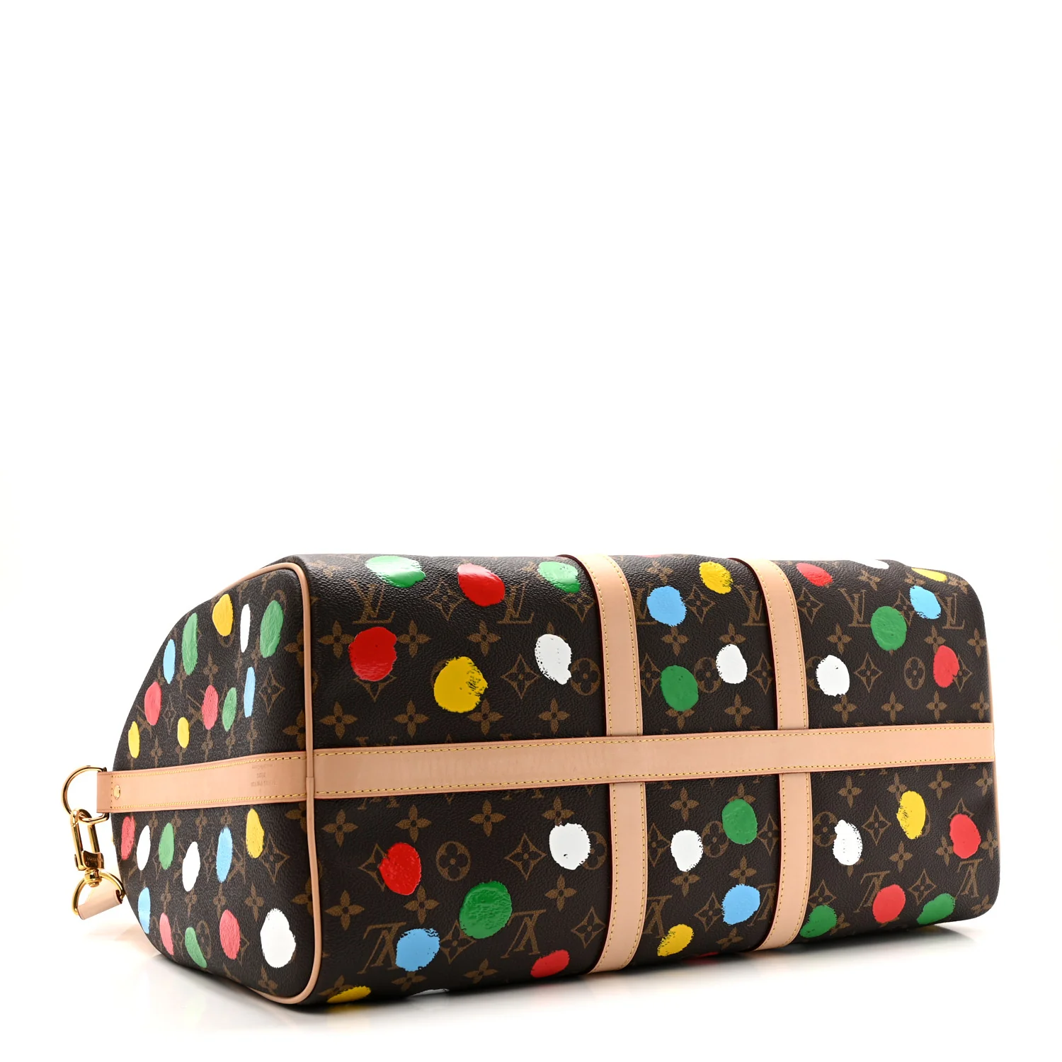 LV X YK Monogram Dots Keepall Bandouliere 45 - Image 7