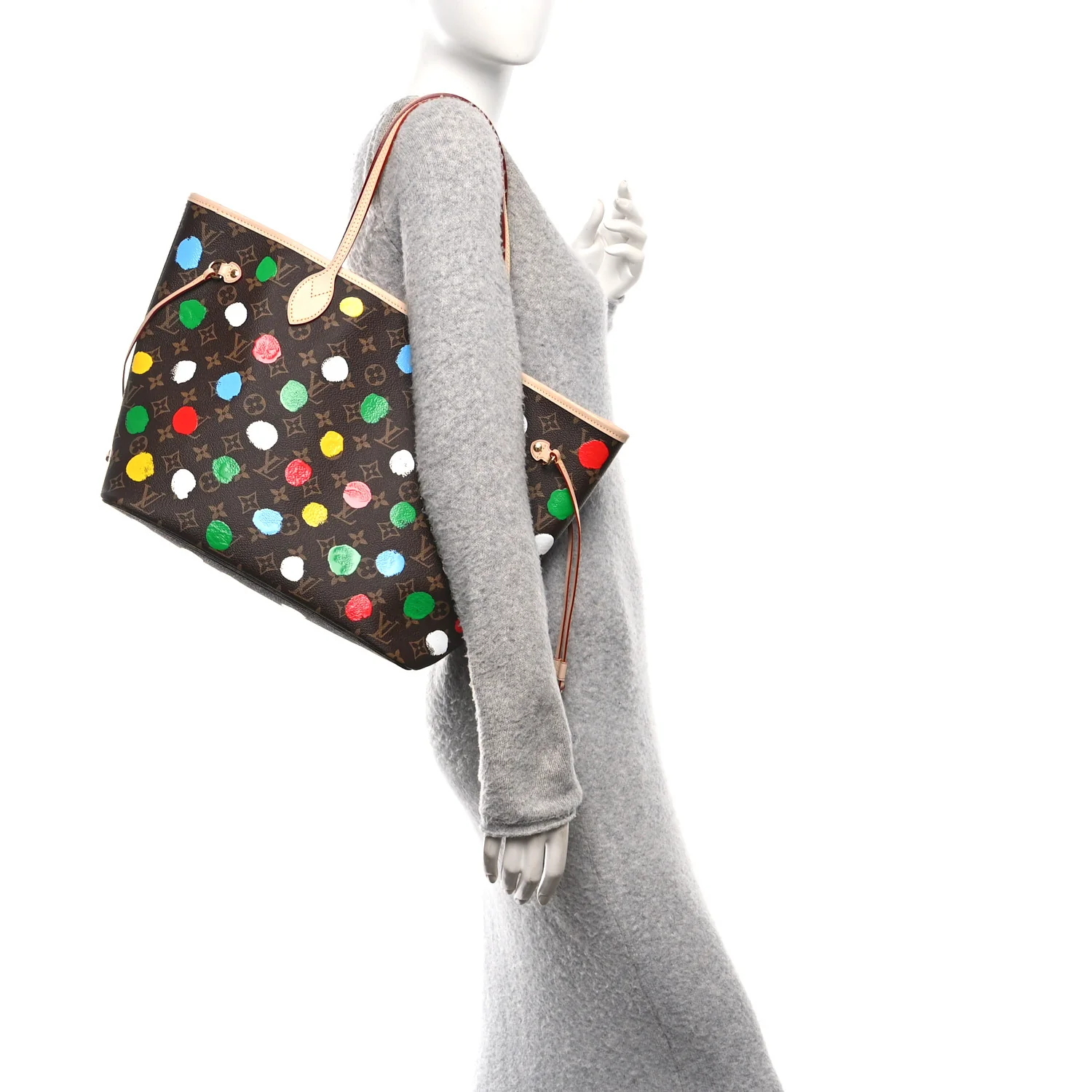 LV X YK Monogram Dots Neverfull MM - Image 2