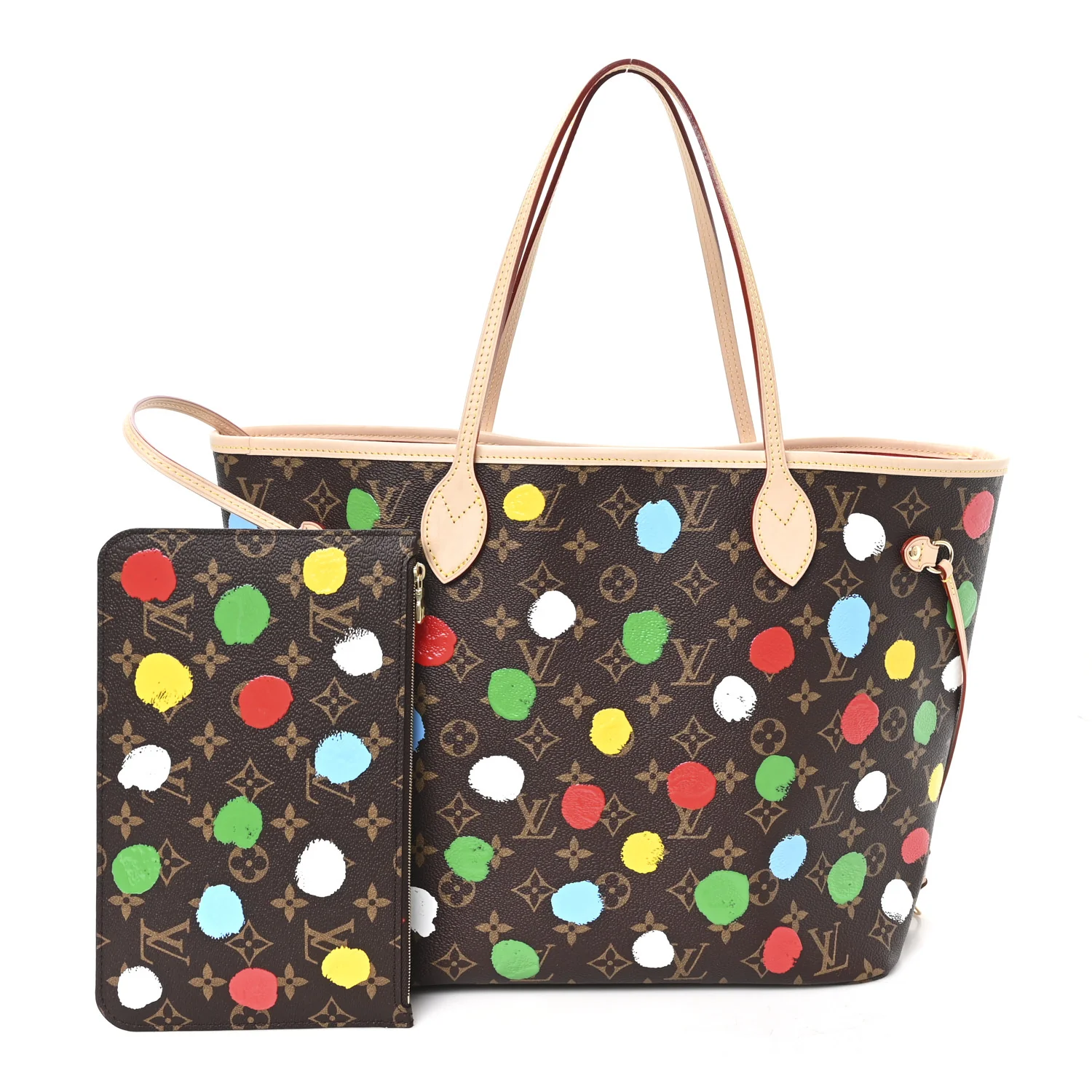 LV X YK Monogram Dots Neverfull MM - Image 3