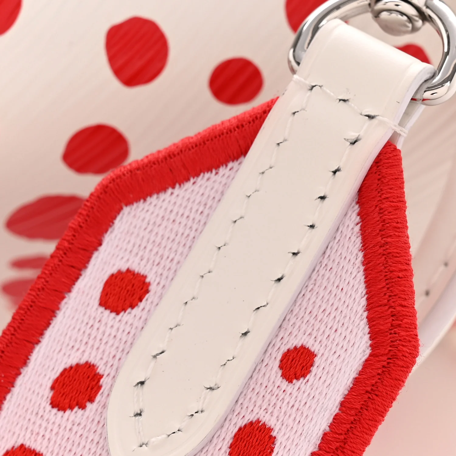 LV X YK Monogram Kusama Epi Cluny Mini White Red - Image 13