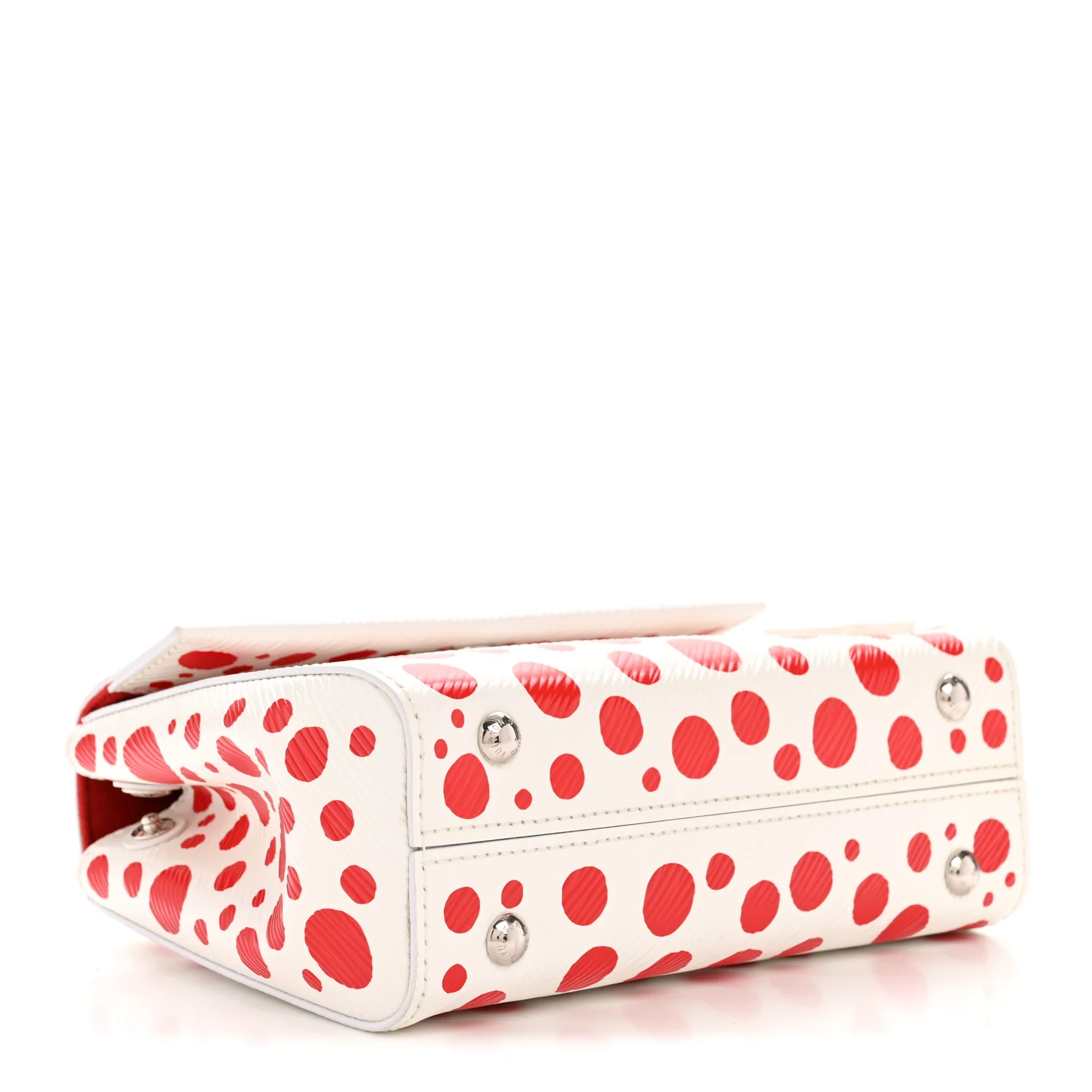 LV X YK Monogram Kusama Epi Cluny Mini White Red - Image 4