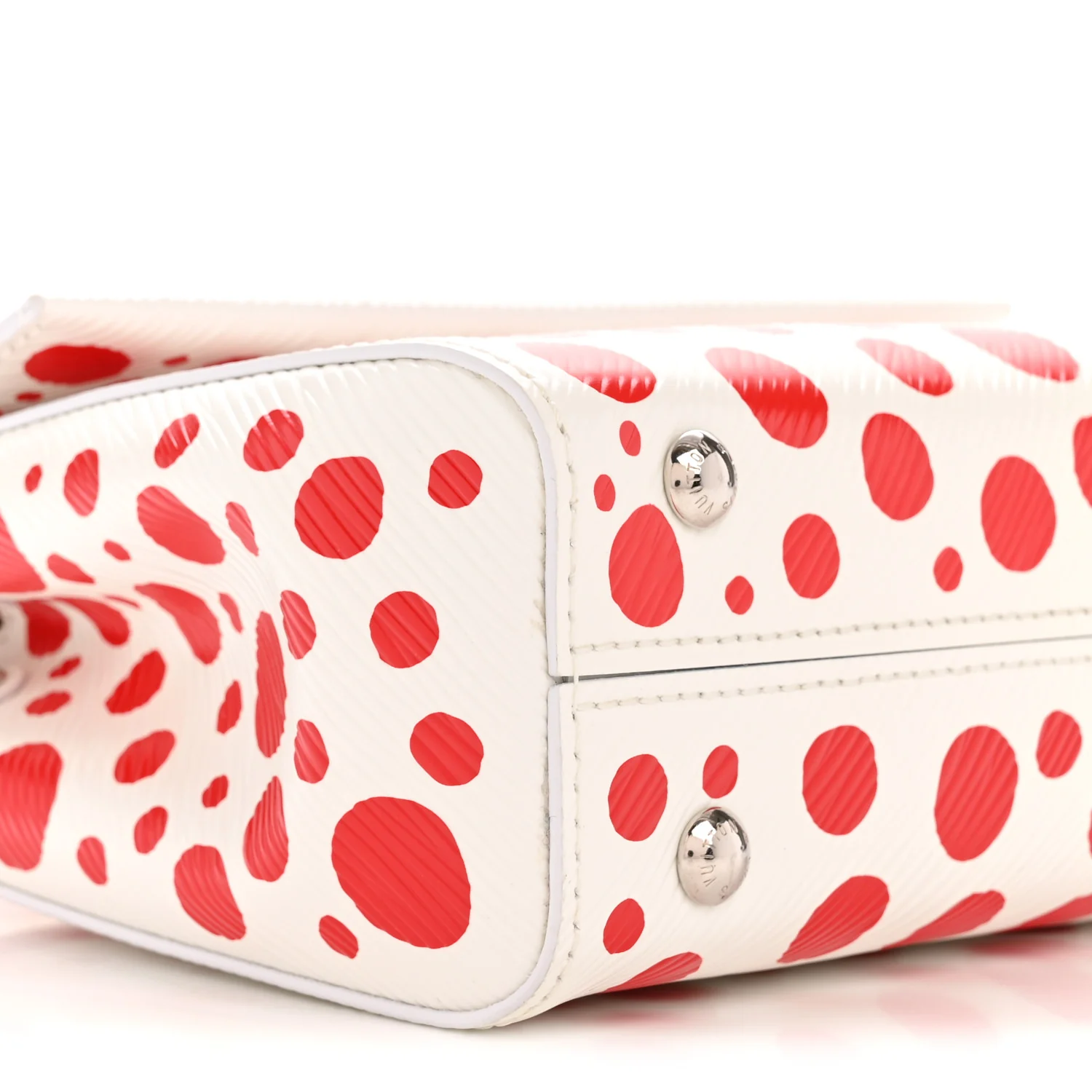 LV X YK Monogram Kusama Epi Cluny Mini White Red - Image 9