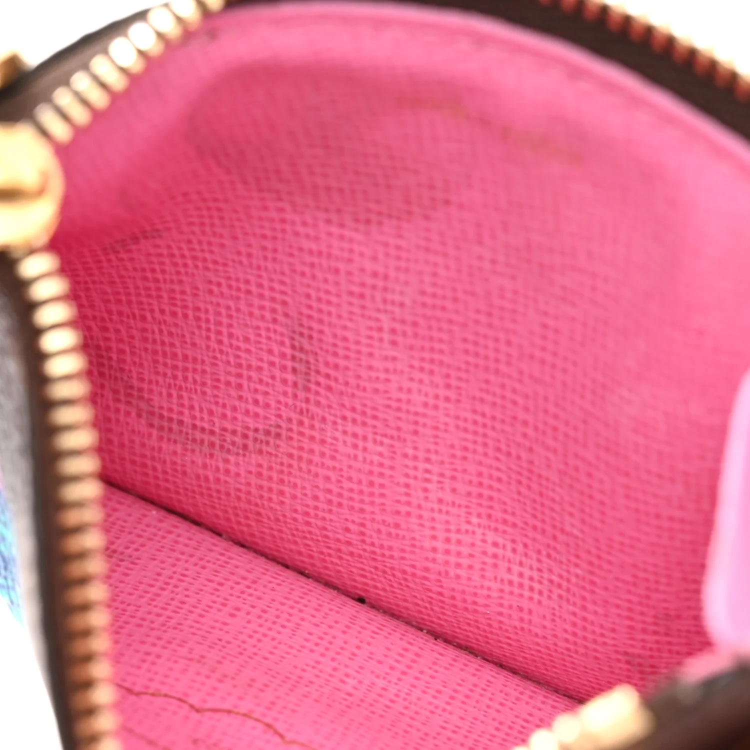 LV X YK Monogram Kusama Pumpkin Zipped Romy Card Holder - Image 5