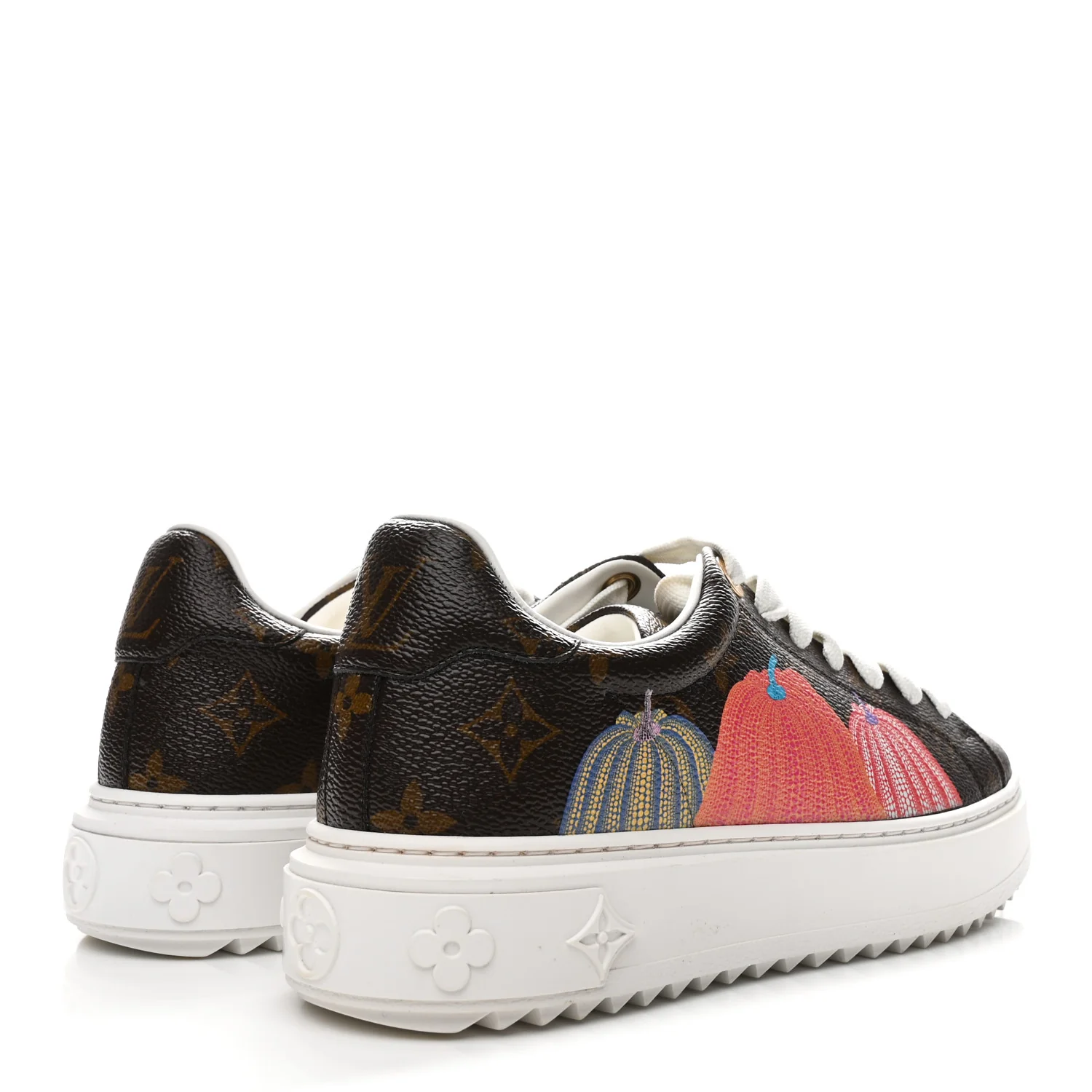 LV X YK Monogram Pumpkin Time Out Sneakers 37 - Image 5