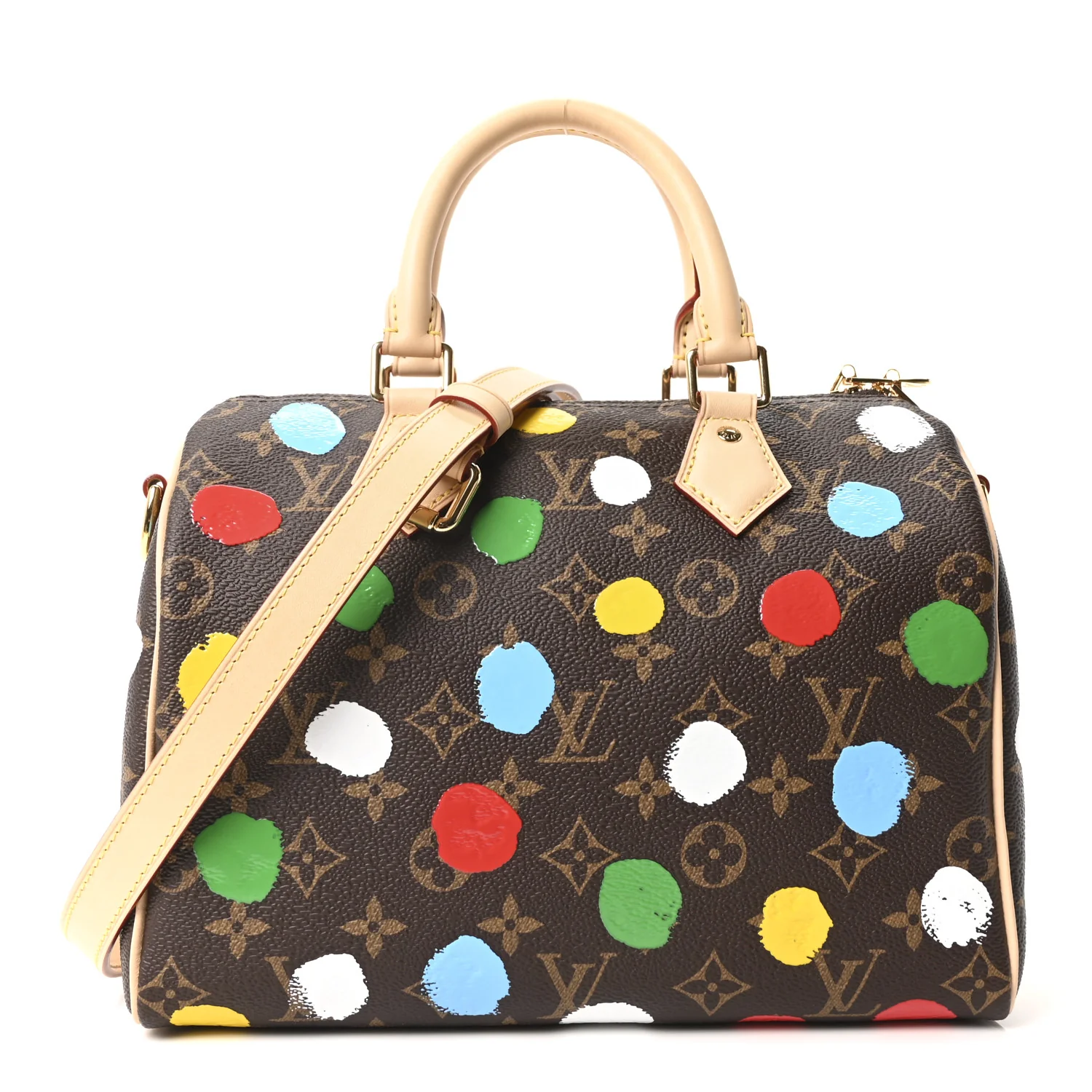 LV X YK Monogram Speedy Bandouliere 25 Multicolor