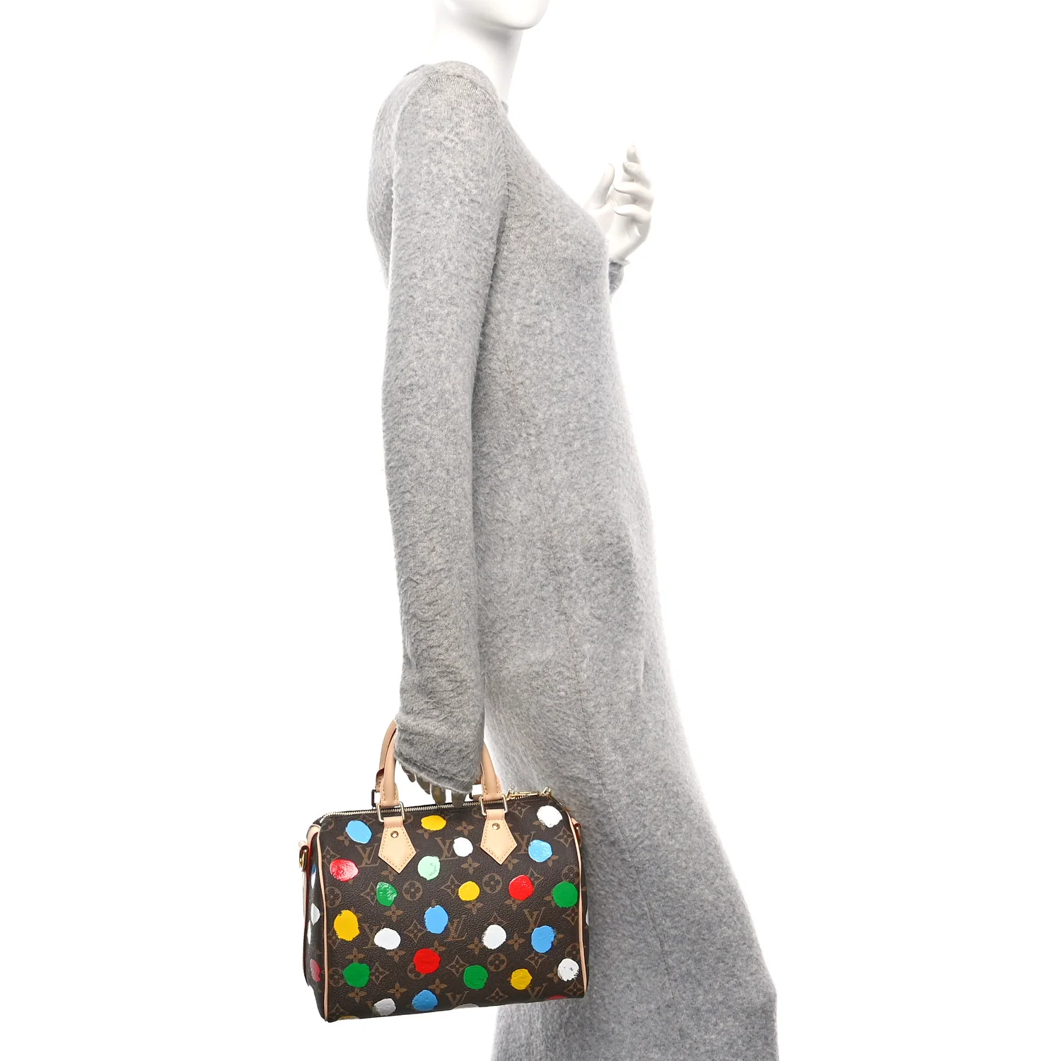 LV X YK Monogram Speedy Bandouliere 25 Multicolor - Image 2