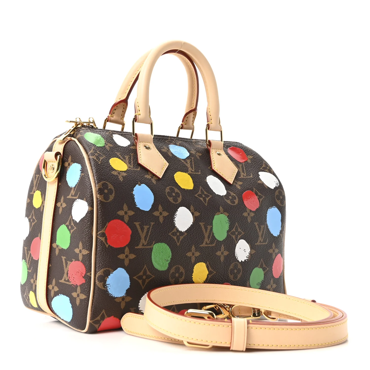 LV X YK Monogram Speedy Bandouliere 25 Multicolor - Image 3