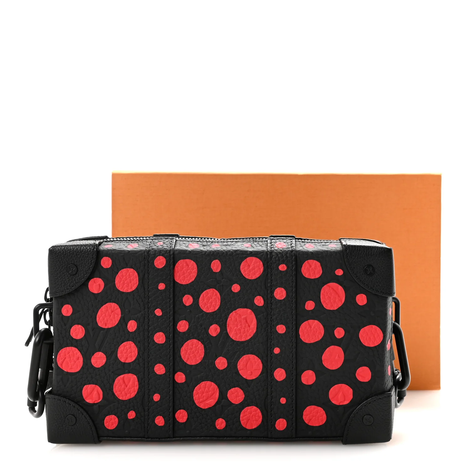 LV X YK Taurillon Monogram Soft Trunk Wallet Black Red - Image 10