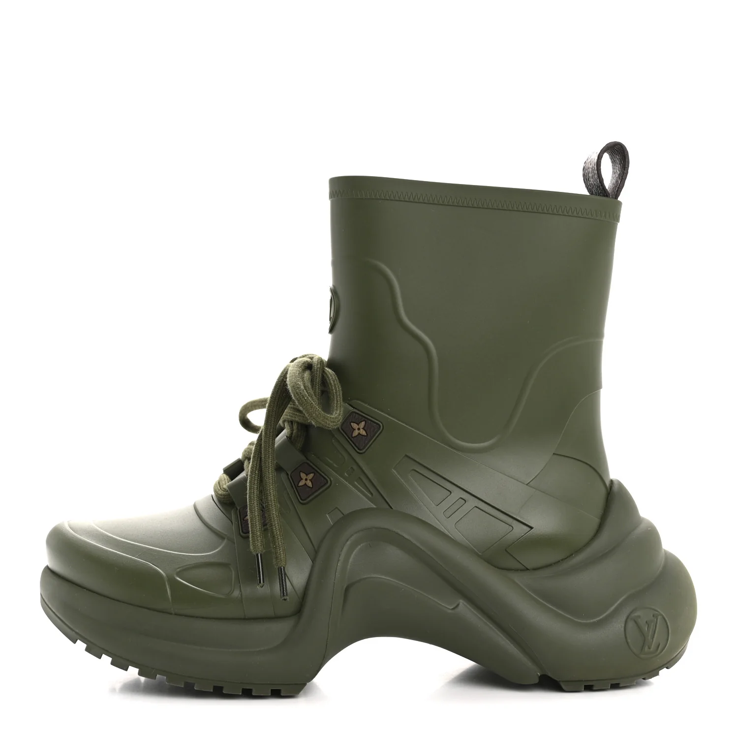 Mat Rubber Monogram LV Archlight Sneaker Boots 38 Kaki