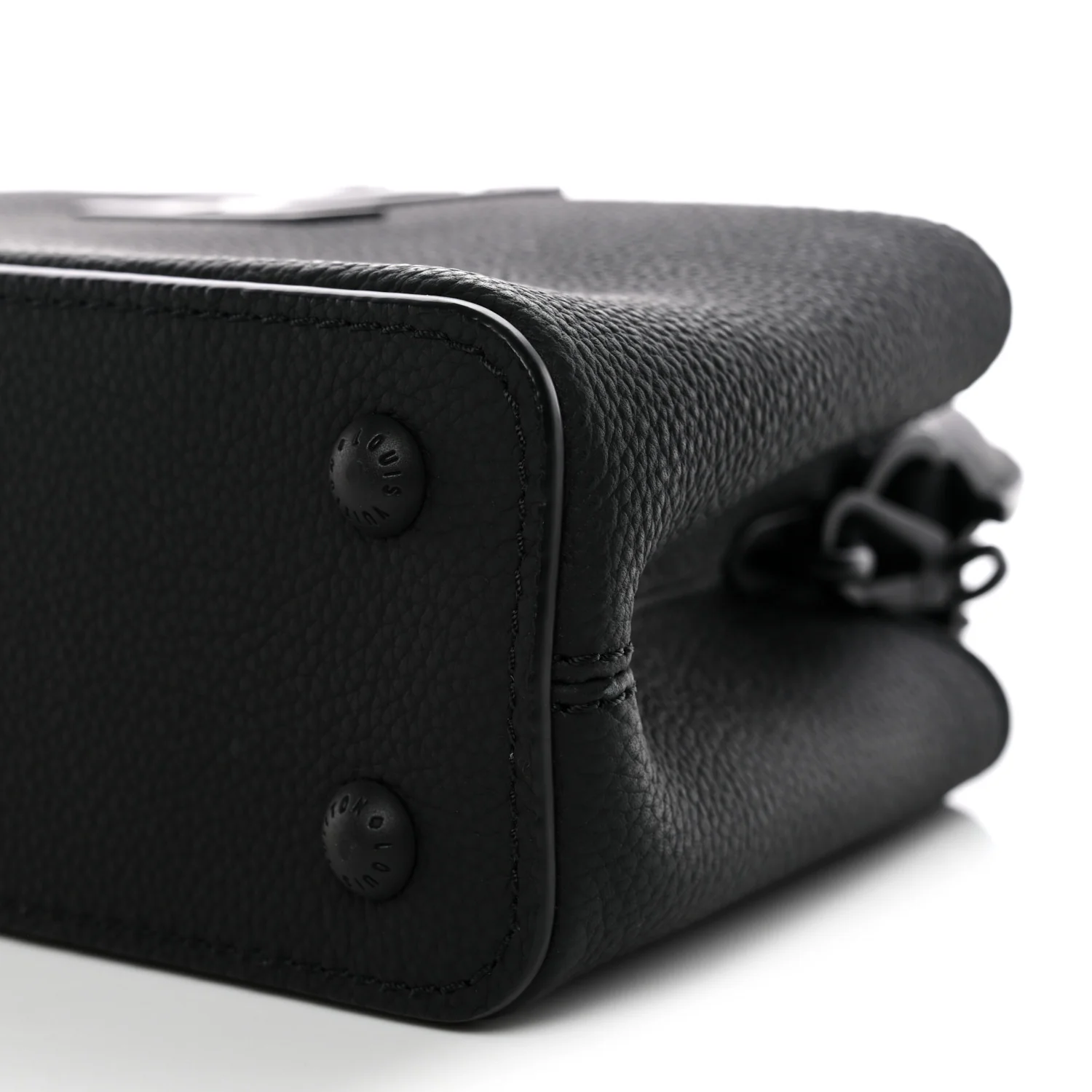 Matte Taurillon Capucines East West Mini All Black - Image 10
