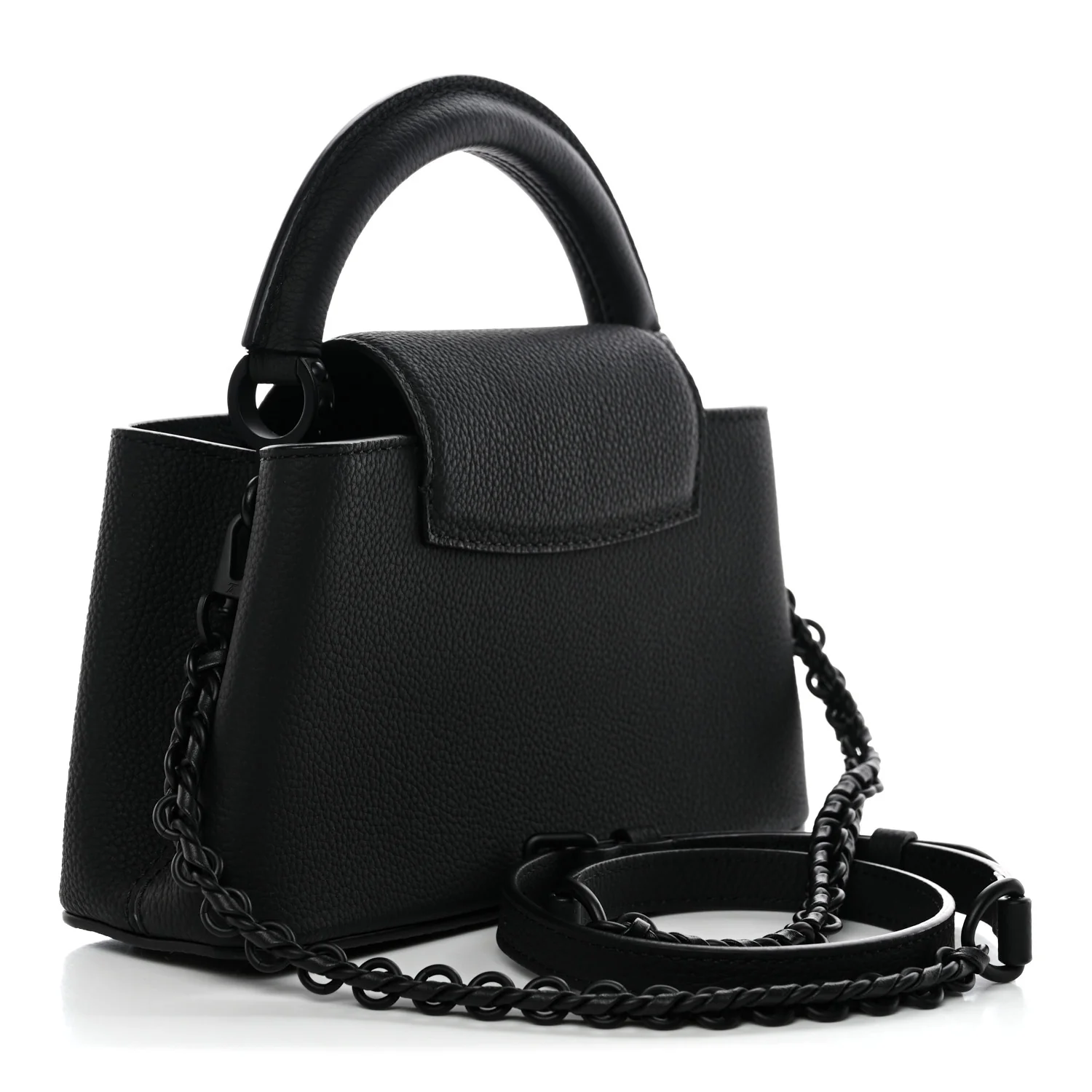 Matte Taurillon Capucines East West Mini All Black - Image 3