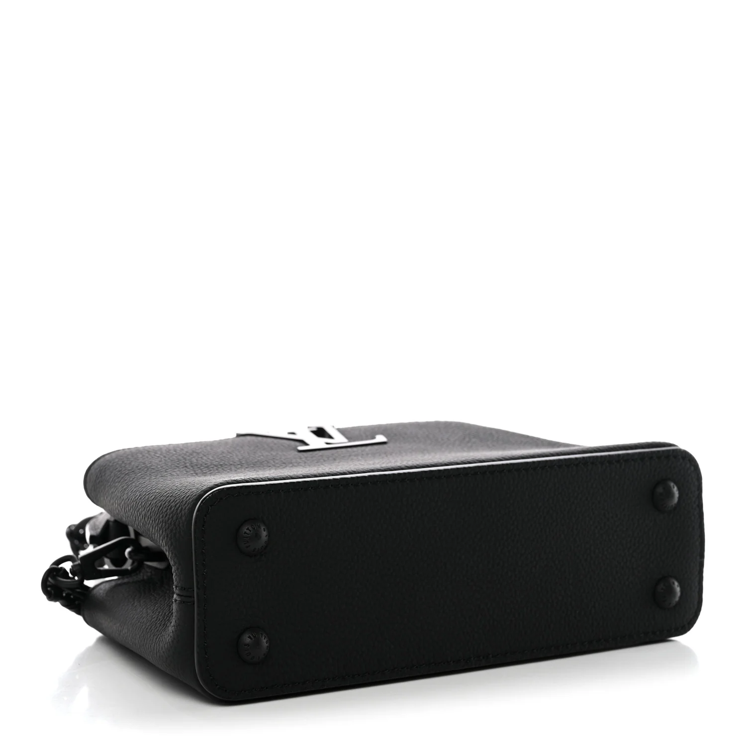 Matte Taurillon Capucines East West Mini All Black - Image 4