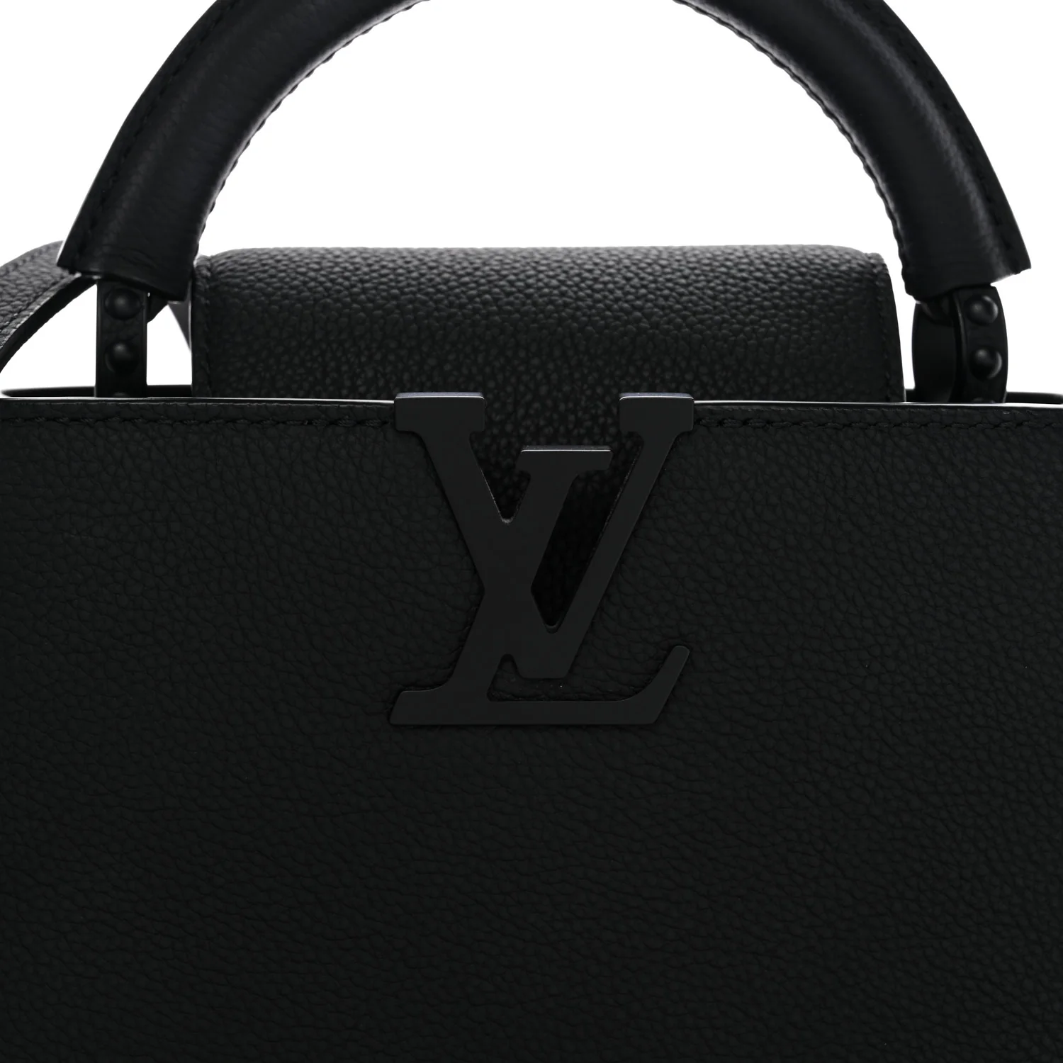 Matte Taurillon Capucines East West Mini All Black - Image 8