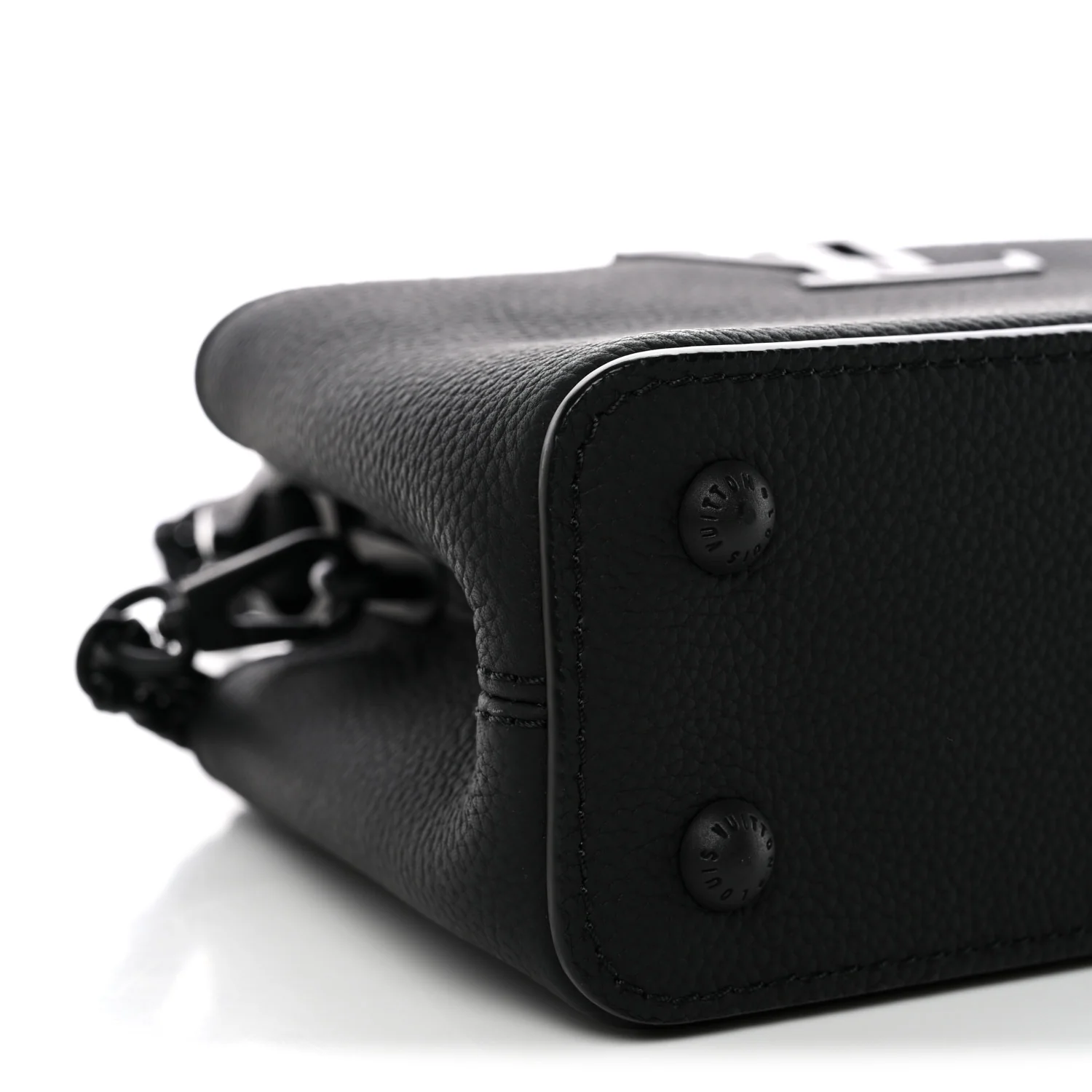 Matte Taurillon Capucines East West Mini All Black - Image 9