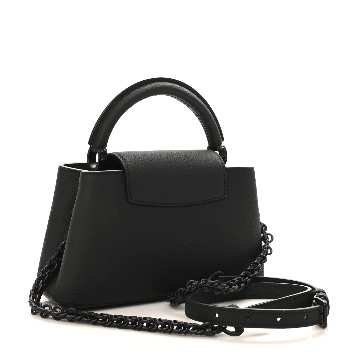 Matte Taurillon Capucines East West Mini All Black - Image 3