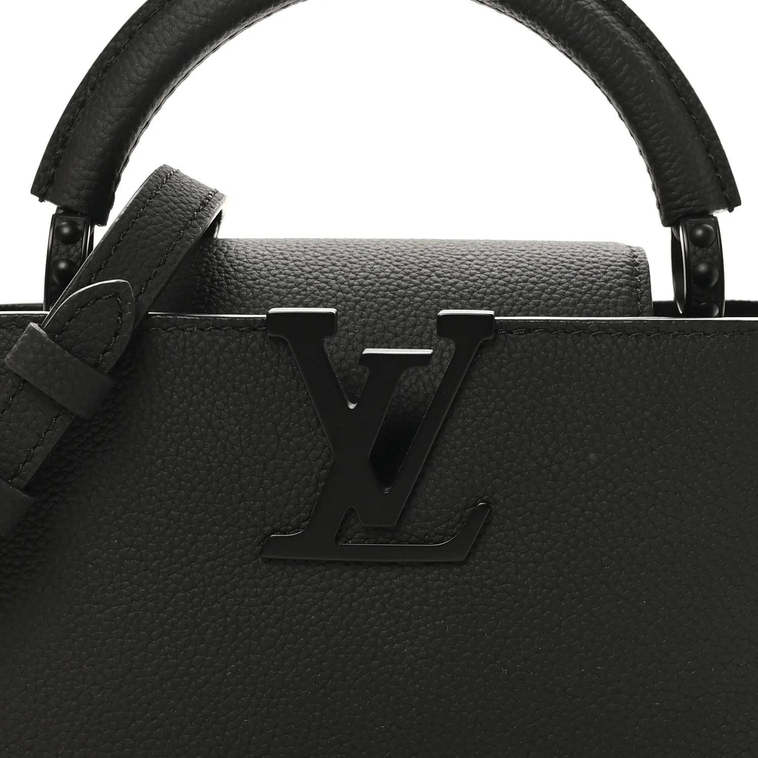 Matte Taurillon Capucines East West Mini All Black - Image 7