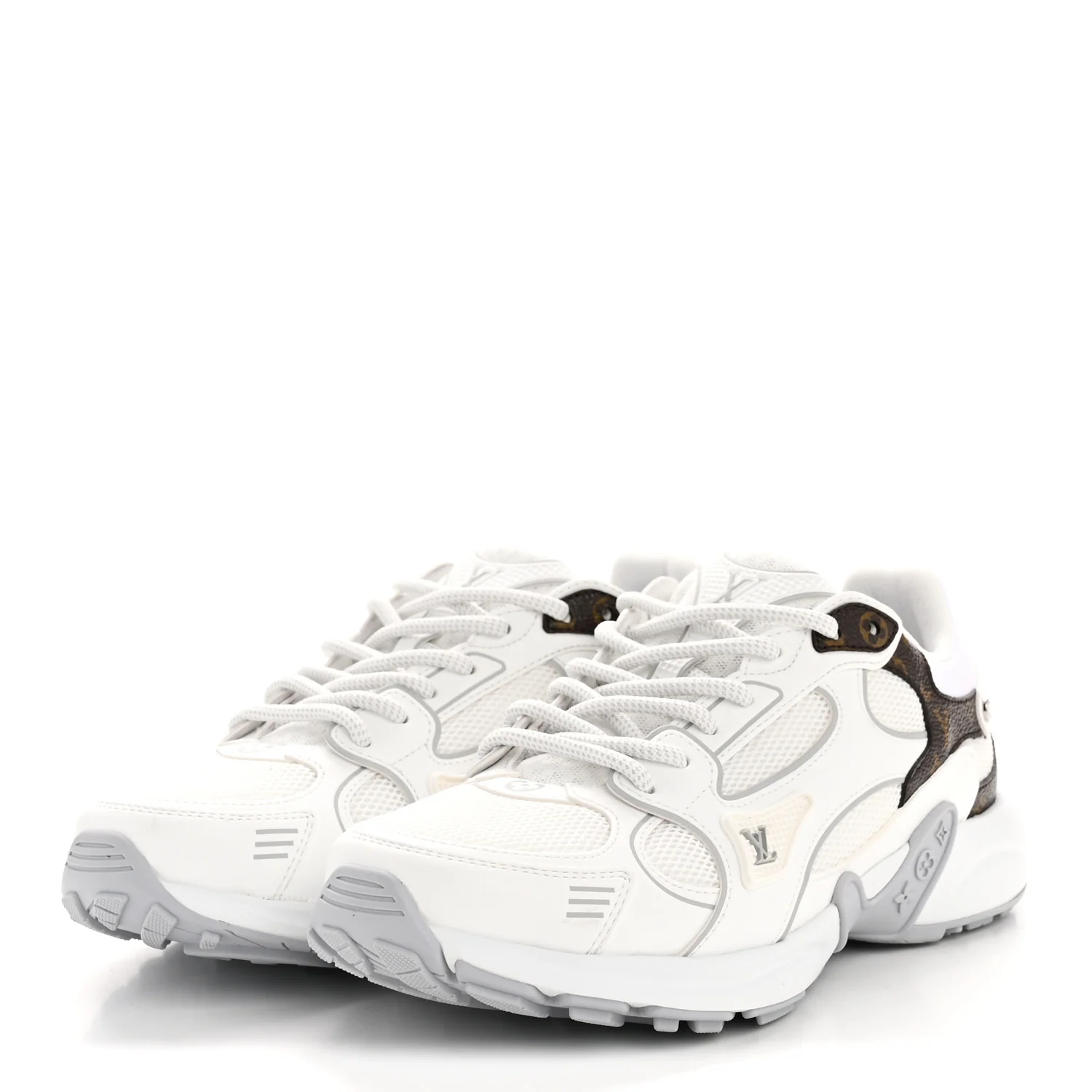 Mesh Monogram LV Olympia Sneakers 36 White - Image 4