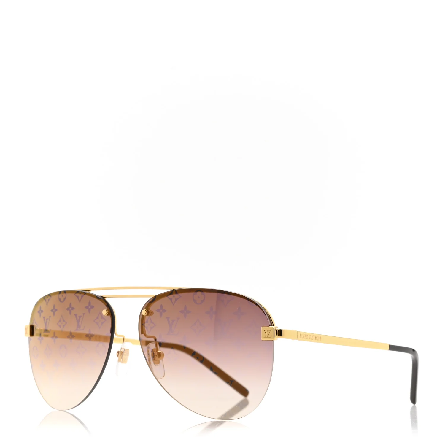 Metal Clockwise Sunglasses Z1020E Gold Brown