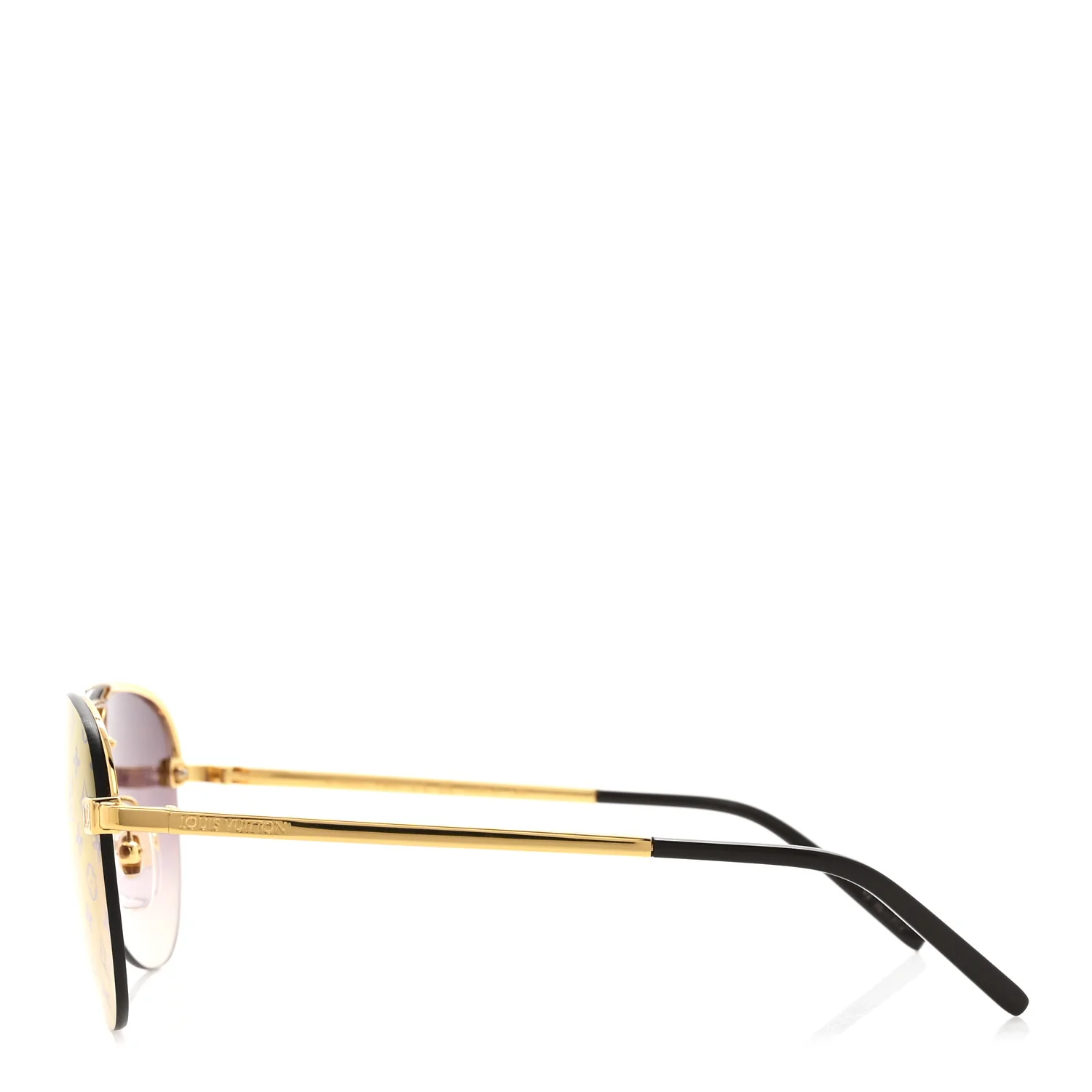 Metal Clockwise Sunglasses Z1020E Gold Brown - Image 3