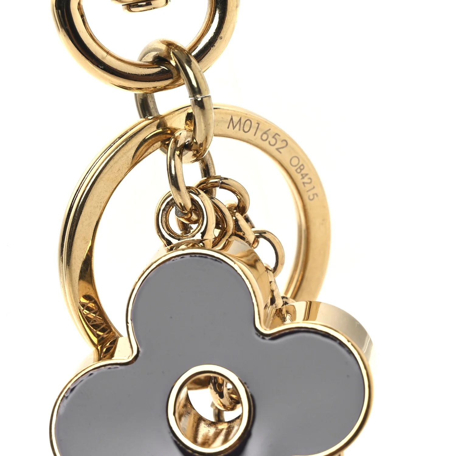 Metal Enamel Fleur De Monogram Bag Charm - Image 4