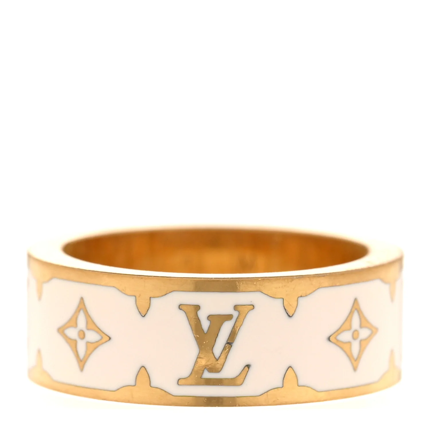 Metal Enamel Nanogram Ring M 54 7 White