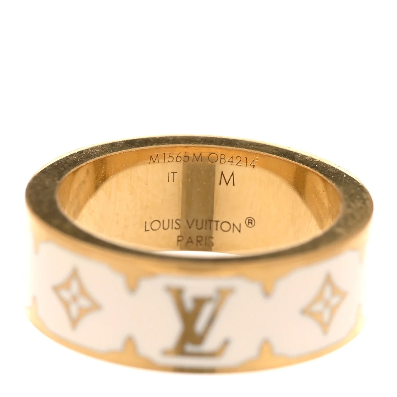 Metal Enamel Nanogram Ring M 54 7 White - Image 4