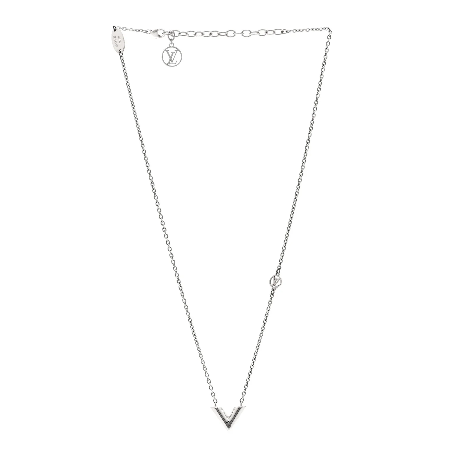 Metal Essential V Supple Necklace Silver - Image 3