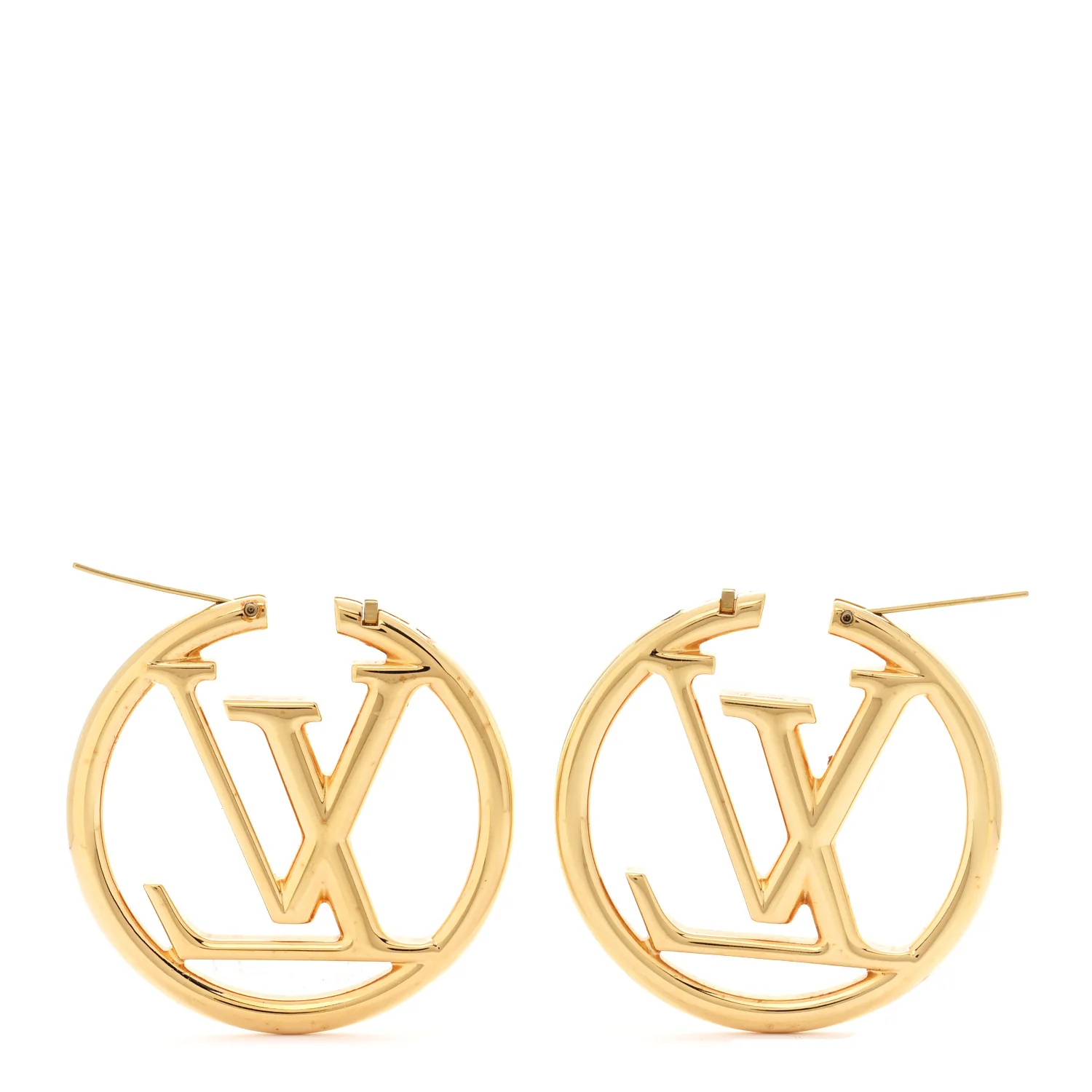 Metal Louise Hoop Earrings Gold - Image 3
