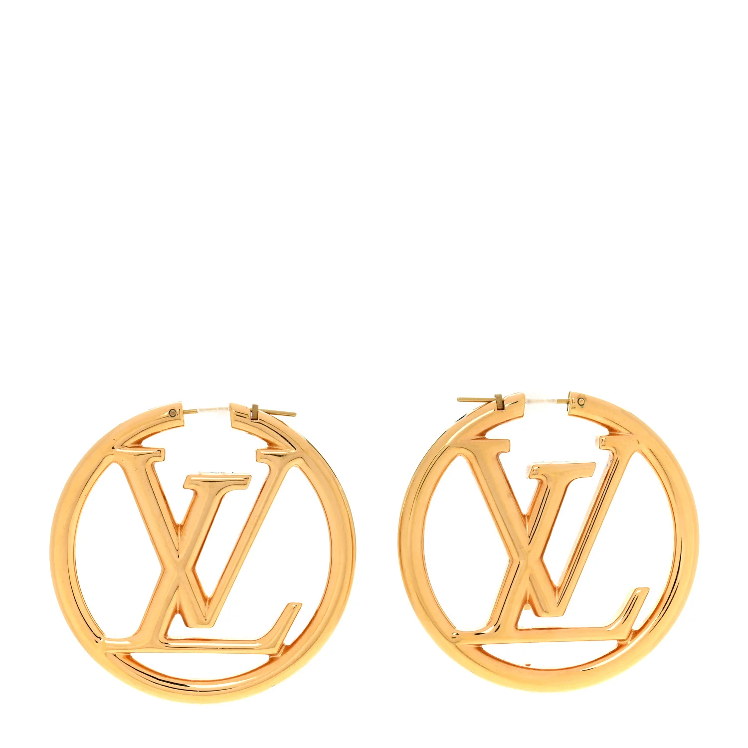 Metal Louise Hoop Earrings Gold