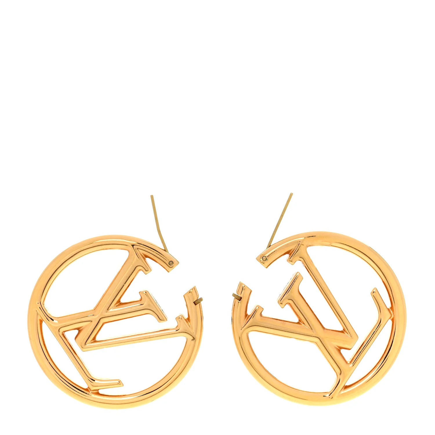 Metal Louise Hoop Earrings Gold - Image 3