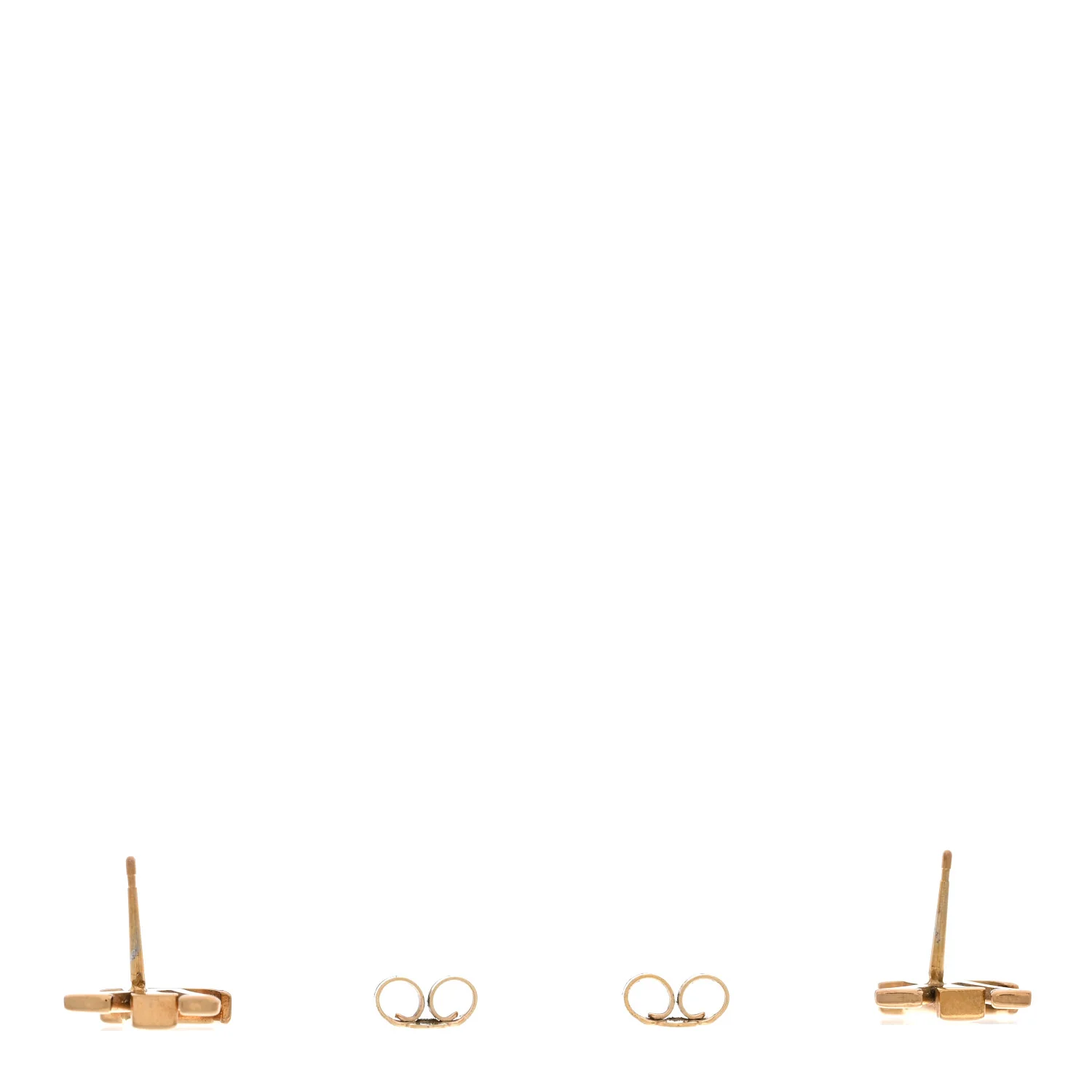 Metal LV Iconic Earrings Gold - Image 3