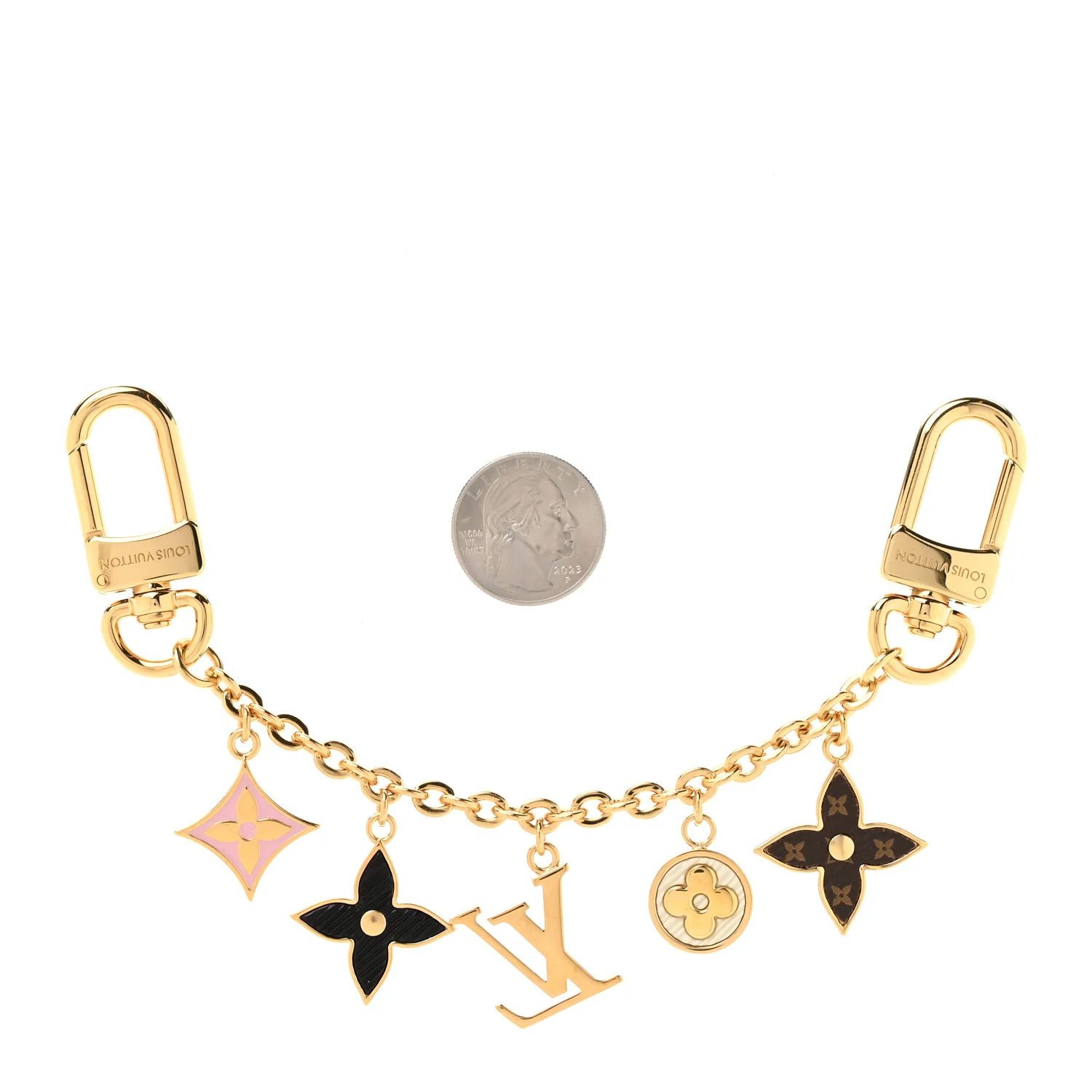 Metal Monogram Epi Spring Street Bag Charm Key Holder Gold - Image 2