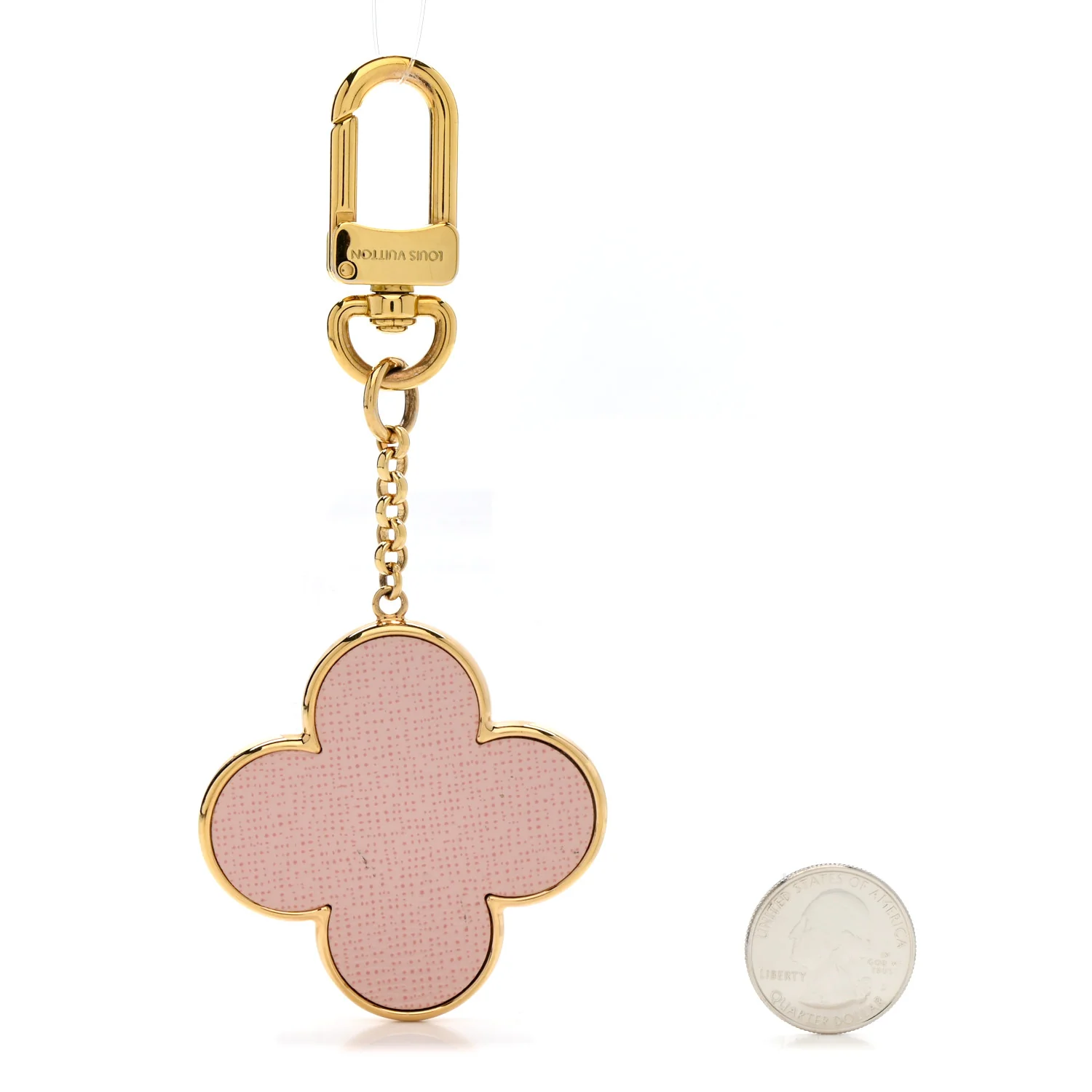 Metal Monogram Into The Flower Bag Charm Key Holder - Image 2