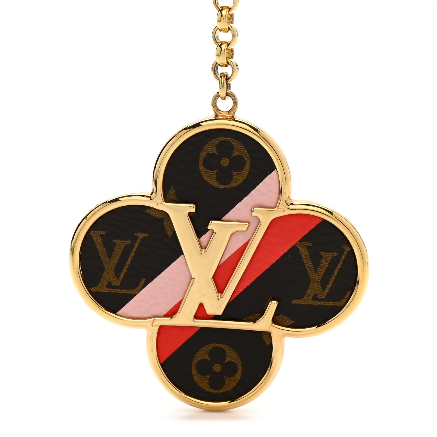 Metal Monogram Into The Flower Bag Charm Key Holder - Image 3