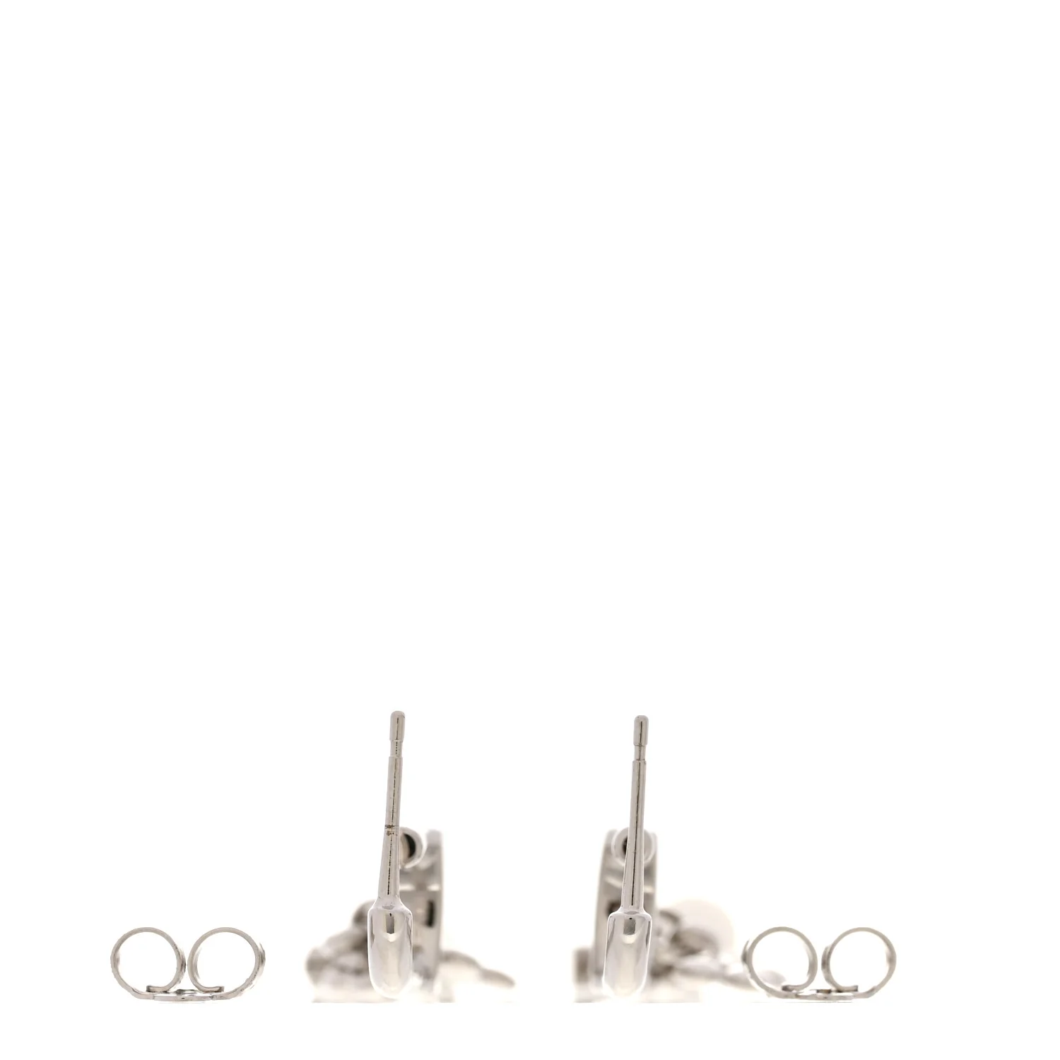 Metal Pearl LV Iconic Hook Earrings Palladium - Image 3