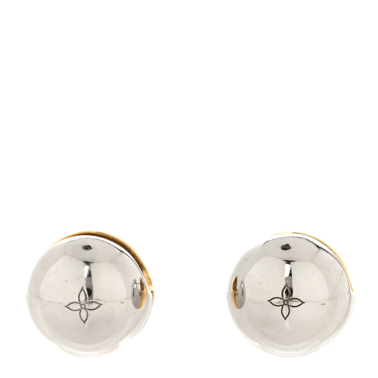 Metal Pearl Planete LV Earrings Gold Silver - Image 4