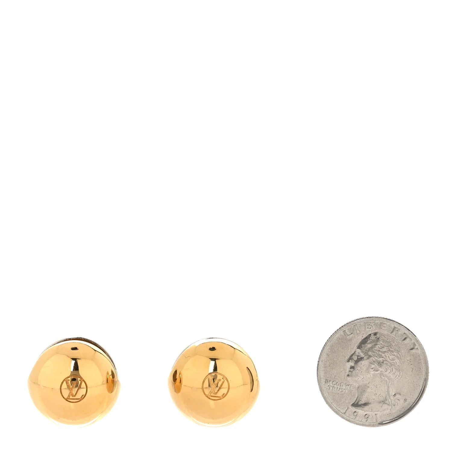 Metal Pearl Planete LV Earrings Gold Silver - Image 5