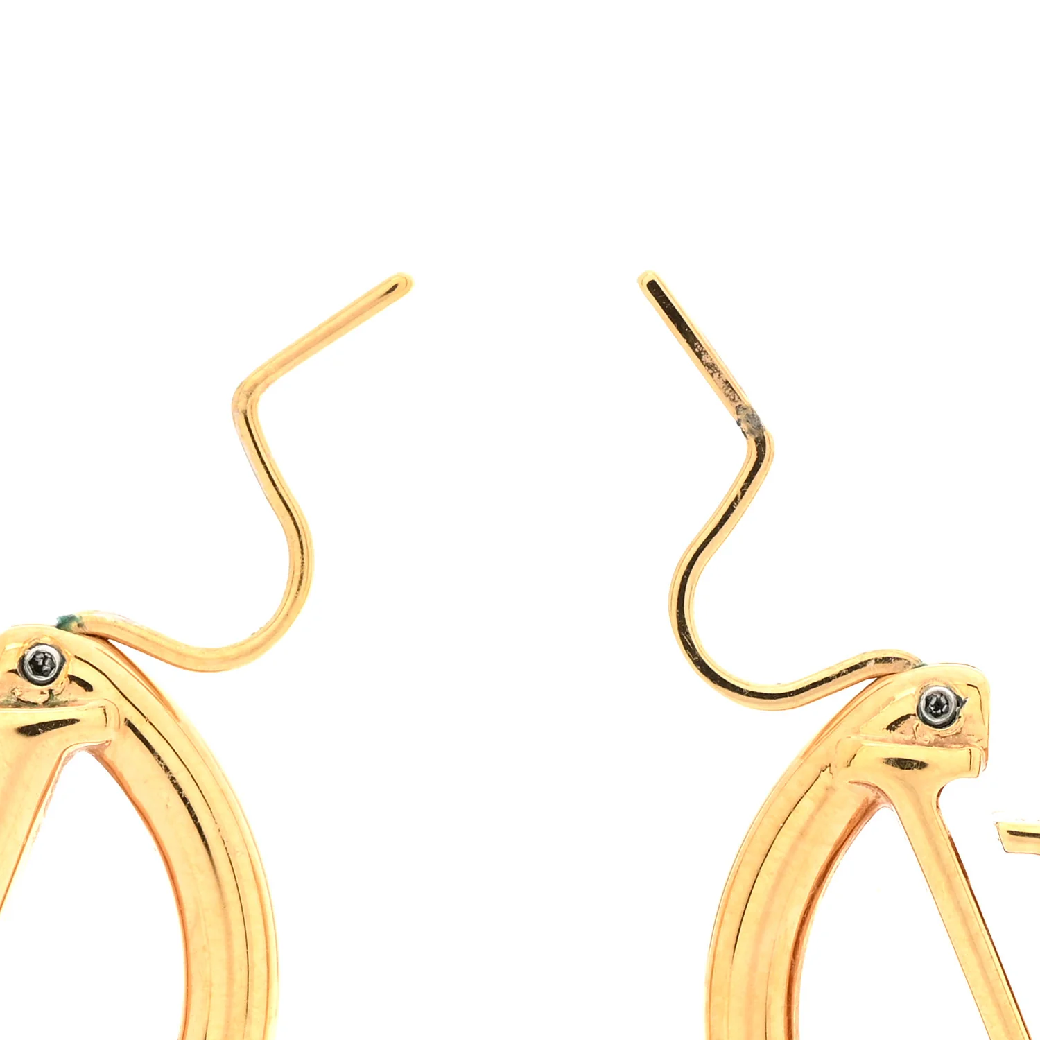 Metal Small Louise Hoop Earrings Gold - Image 3